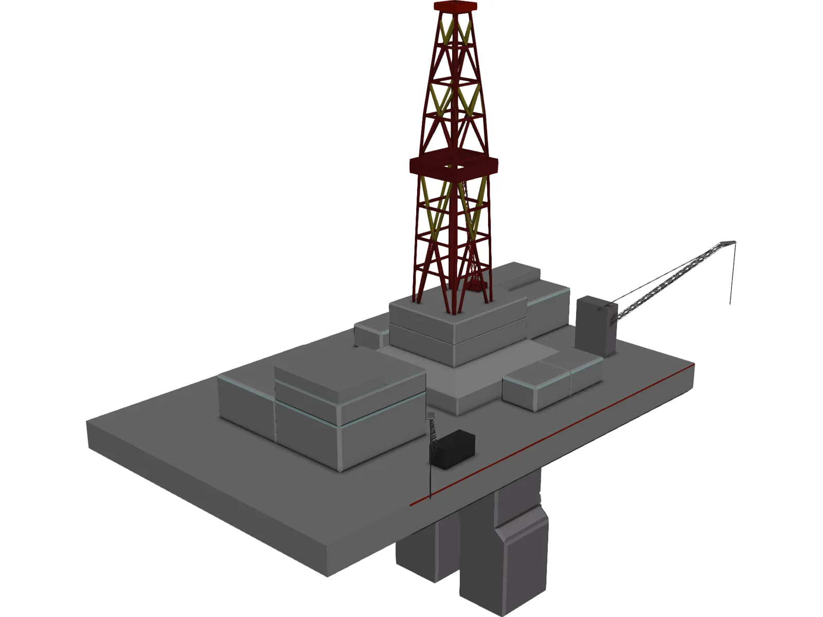 Oil Platform 3D Model