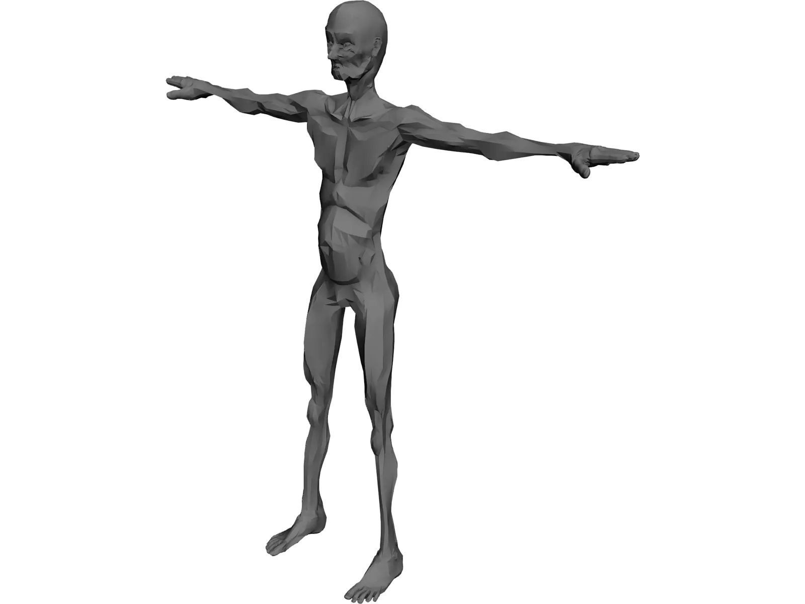 Old Skinny Man  3D Model