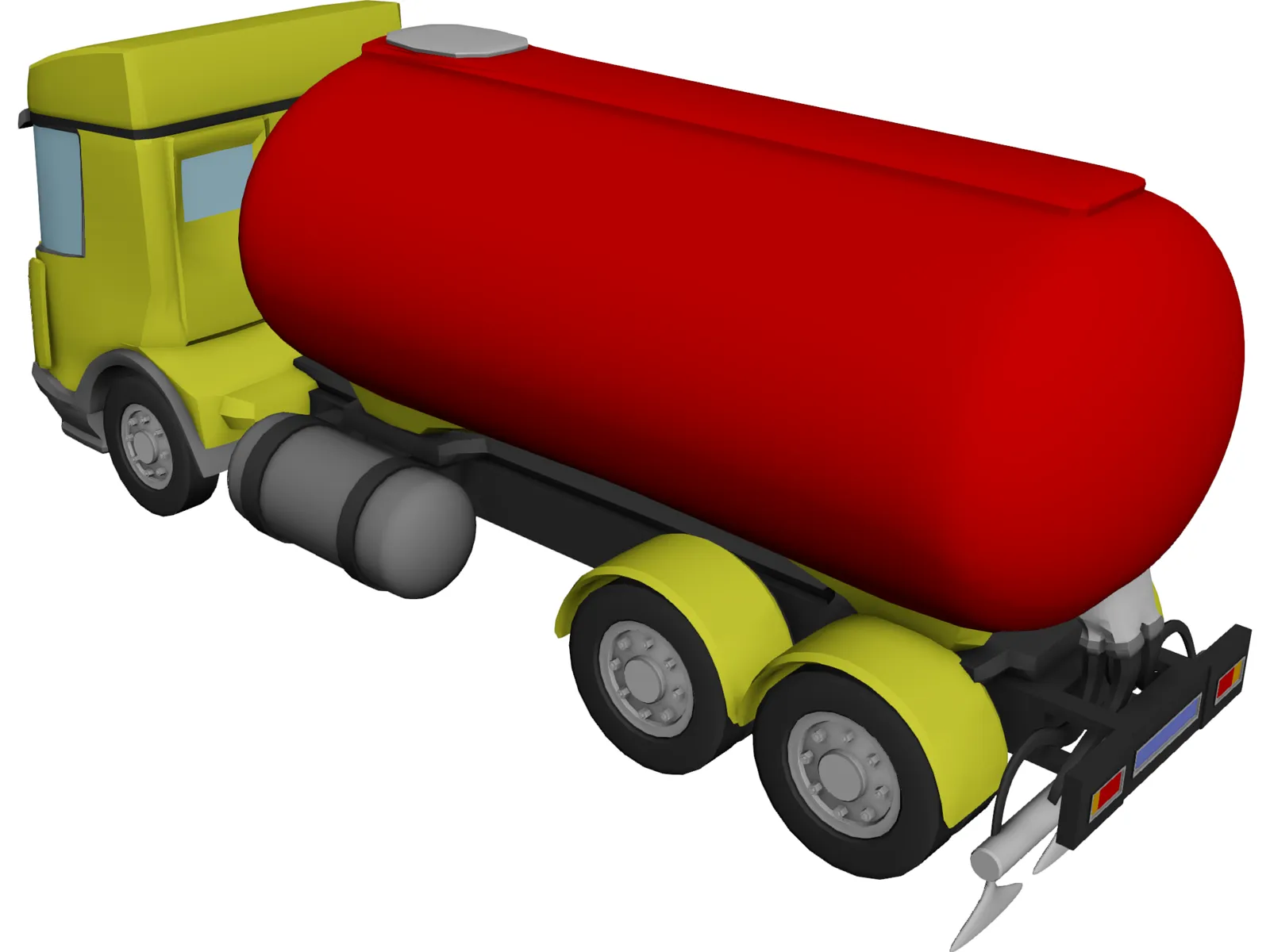 DAF Tanker Straight Truck 3D Model