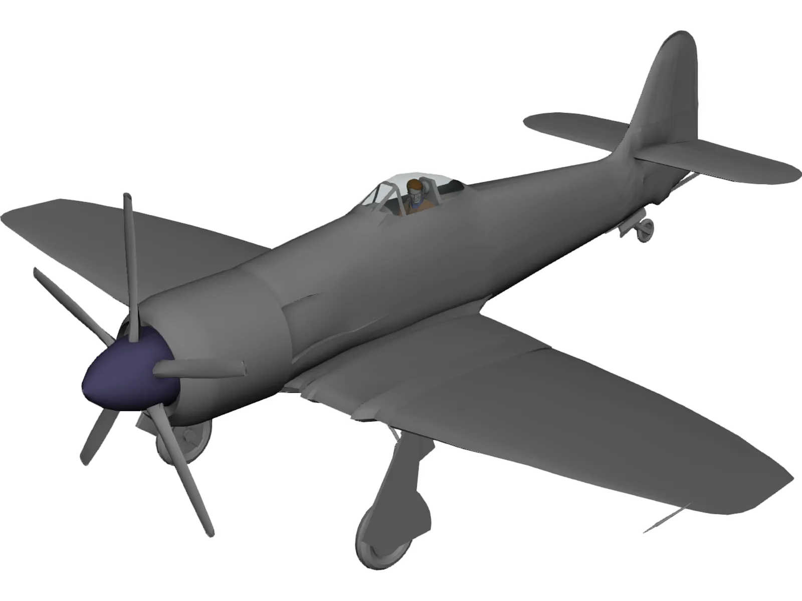 Hawker Sea Fury 3D Model