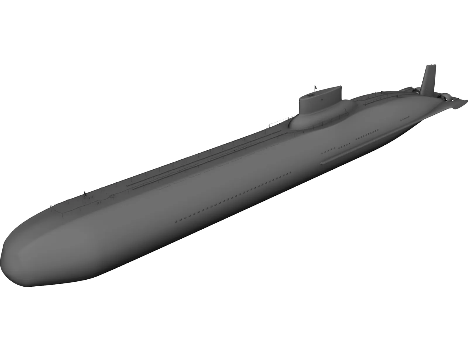 Typhoon Class (Type 941) Submarine 3D Model