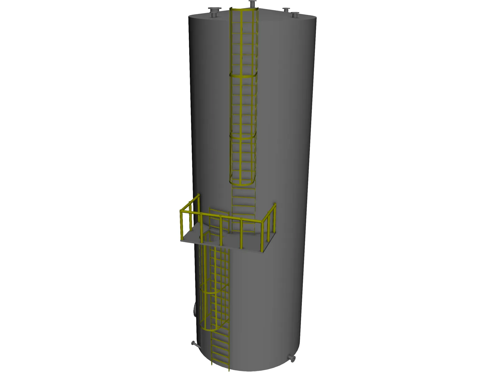 Tank, Vertical, UL 142, 29600 gallons 3D Model