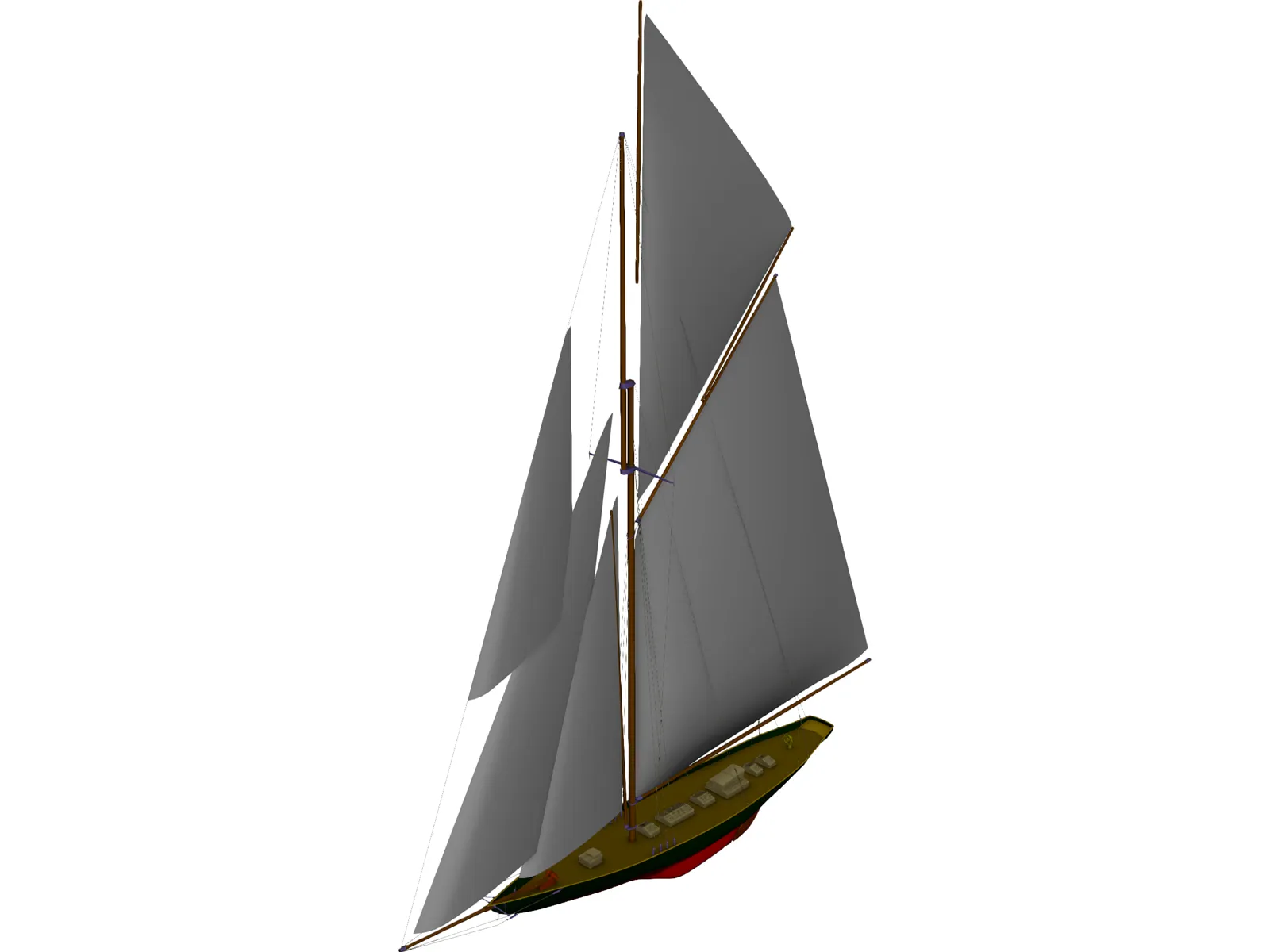 Britannia Sailing Yacht 3D Model