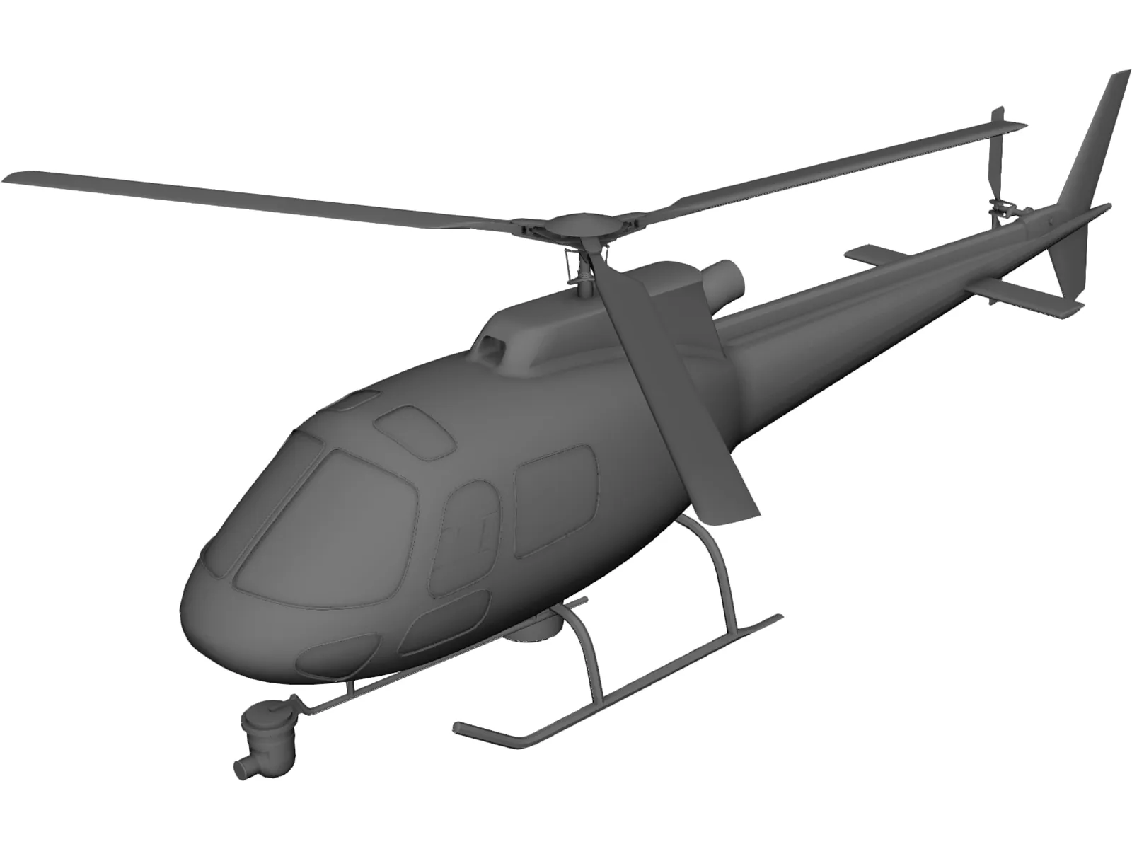 Eurocopter AS-350 B2 Squirrel Ecureuil 3D Model