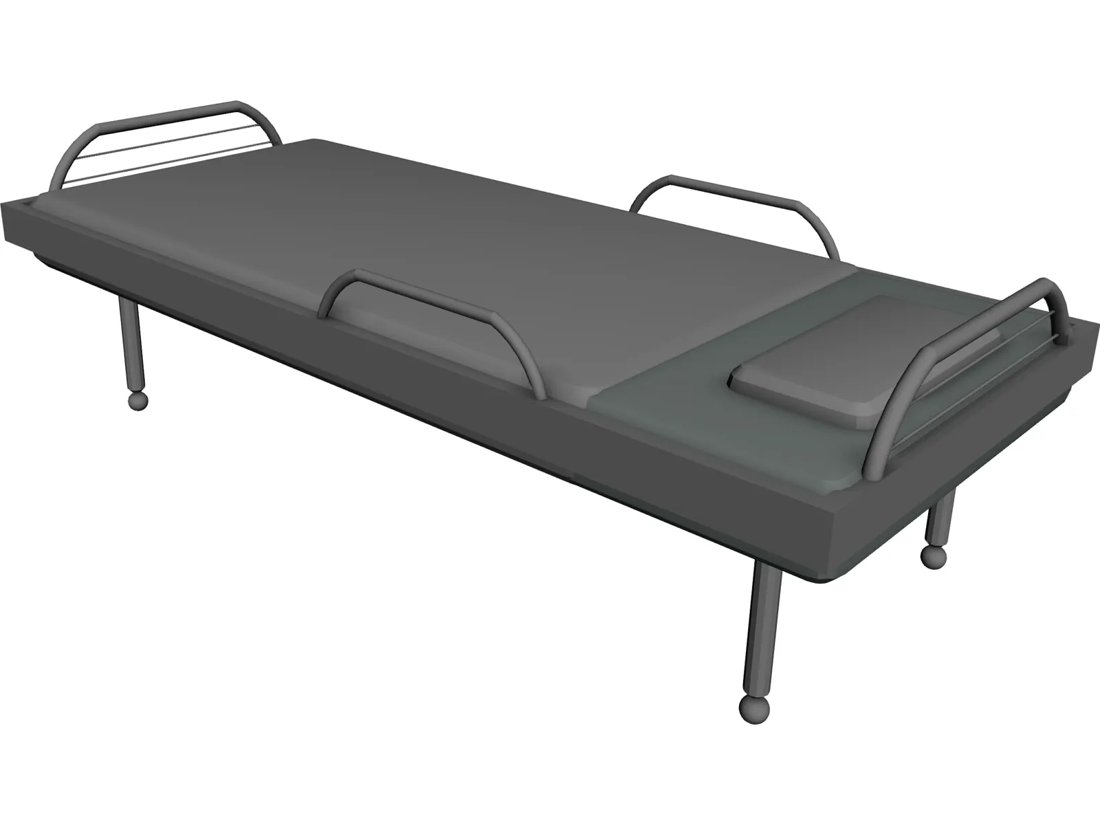 Hospital Bed 3D Model