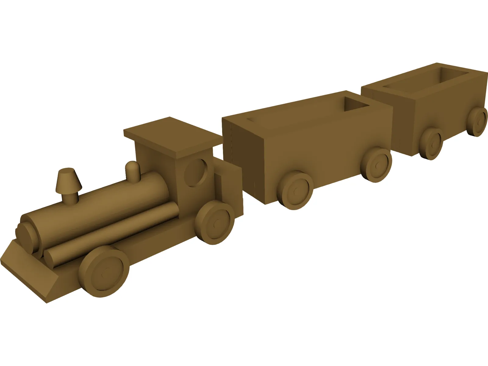 Toy Train 3D Model