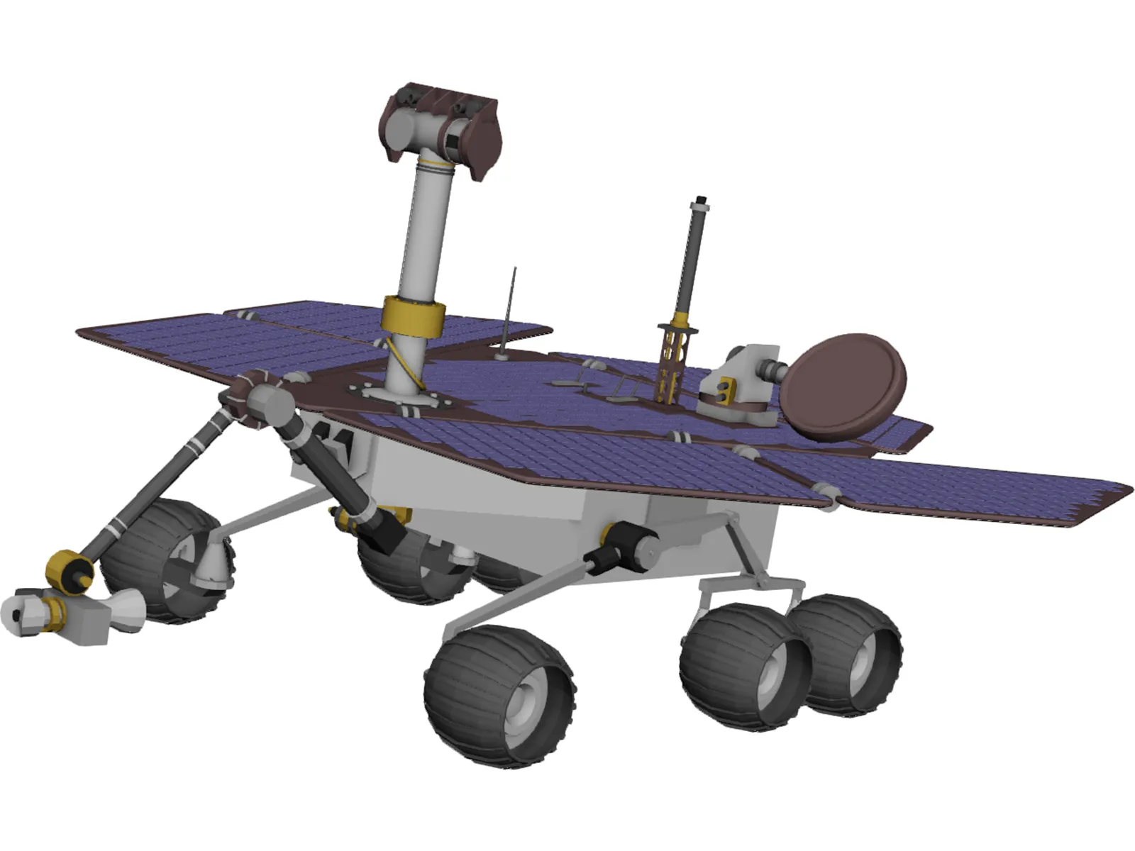 Mars Spirit Rover Exploration 3D Model