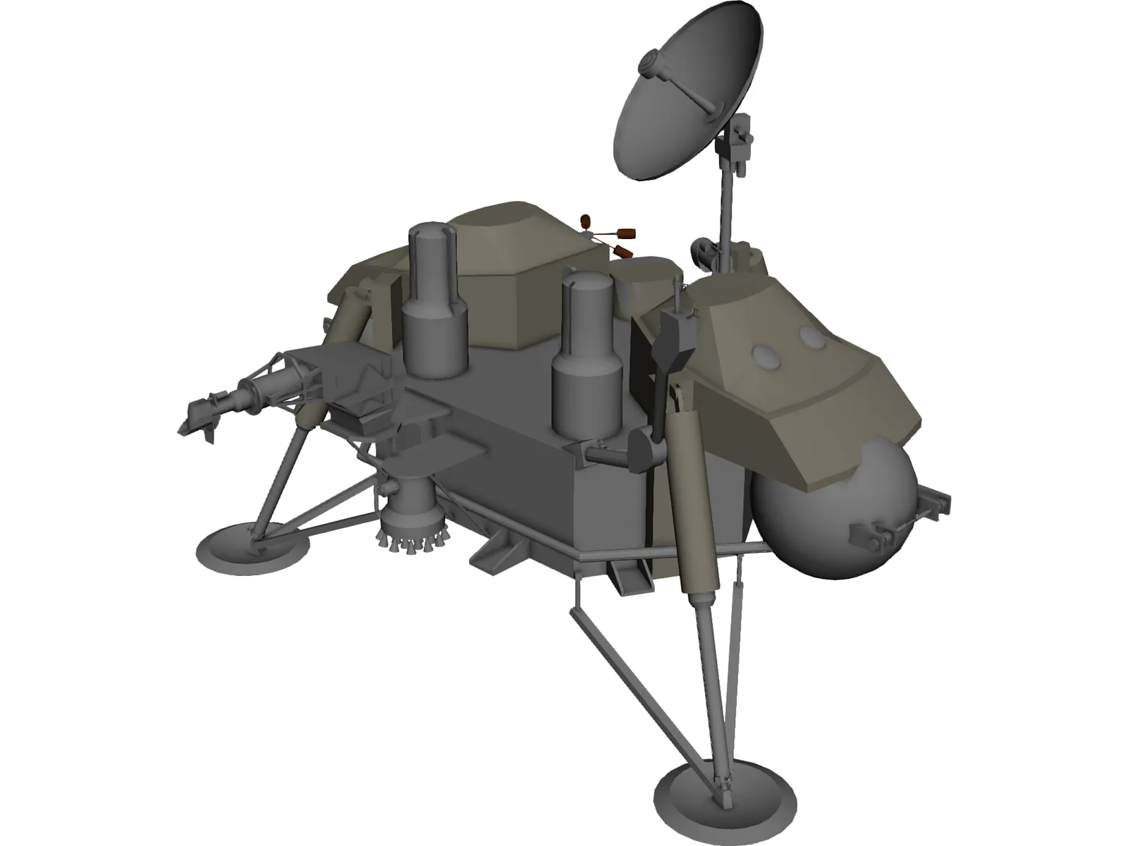 Mars Viking Probe Exploration 3D Model