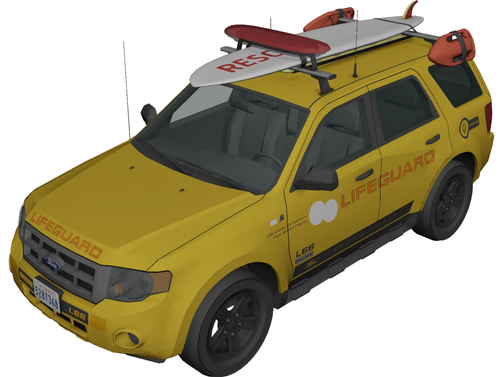 Ford Lifeguard Explorer 3D Model