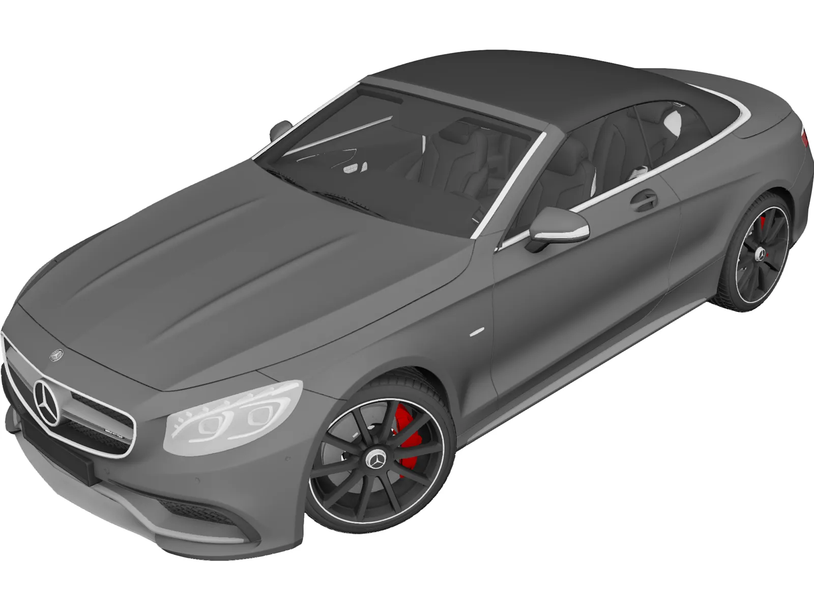 Mercedes-Benz S63 AMG Cabriolet (2017) 3D Model