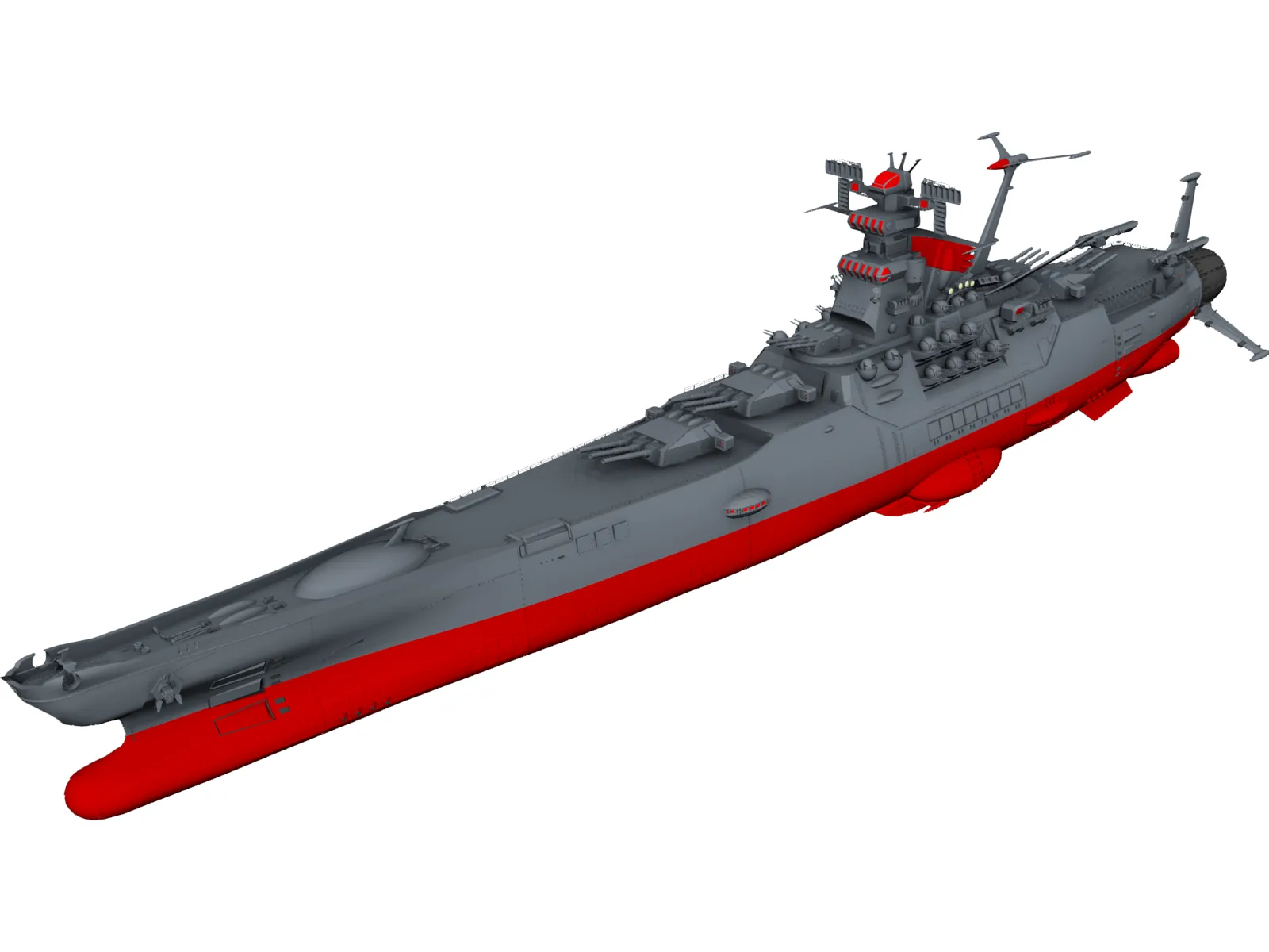 Space Battleship 3D Models for Download