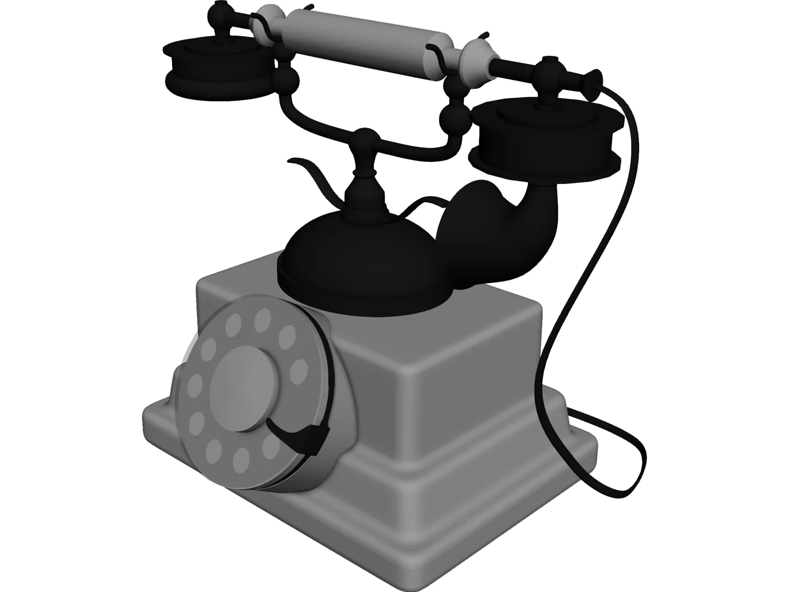 Antique Telephone 3D Model