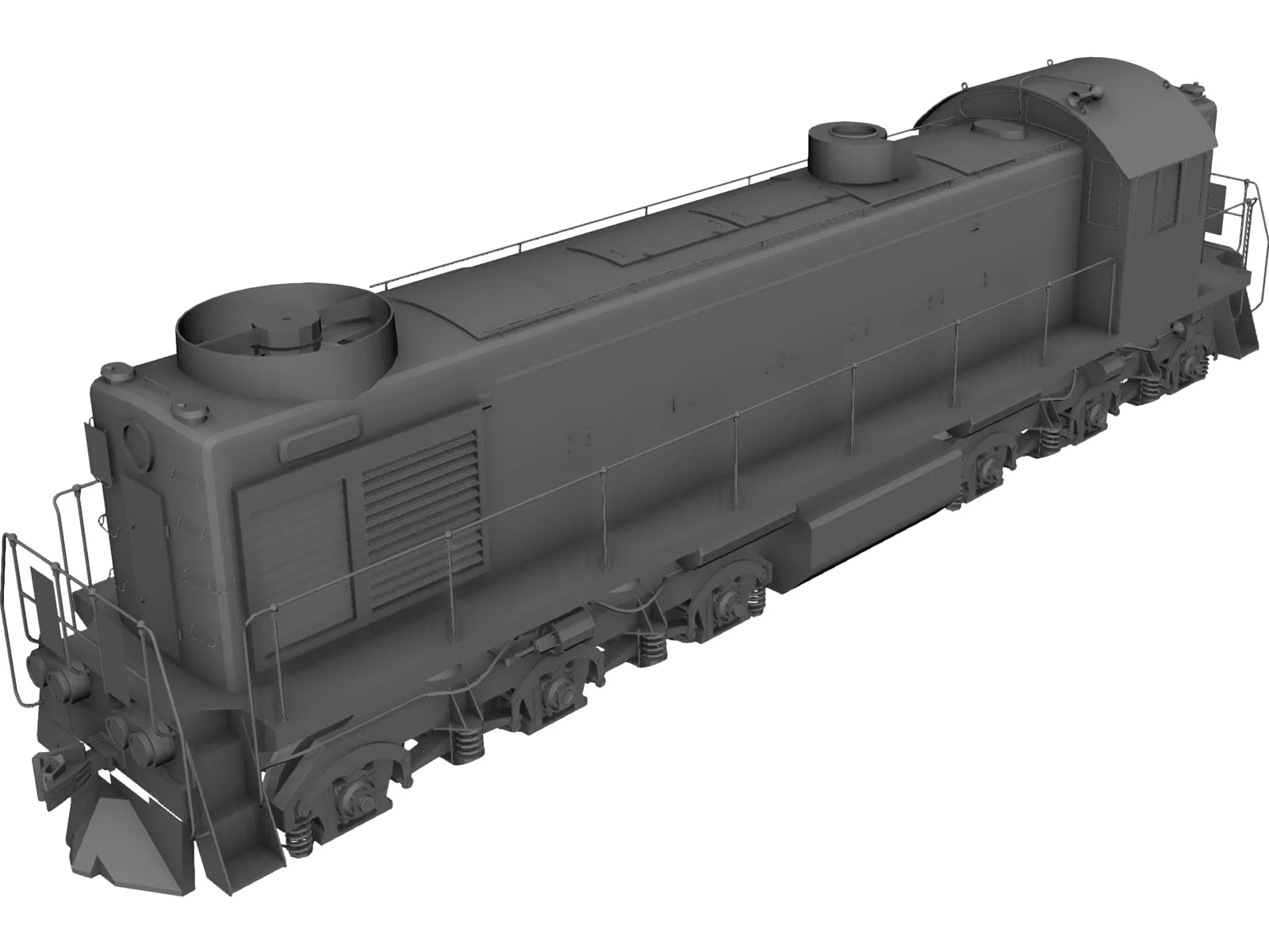 Diesel Locomotive TEM2 3D Model