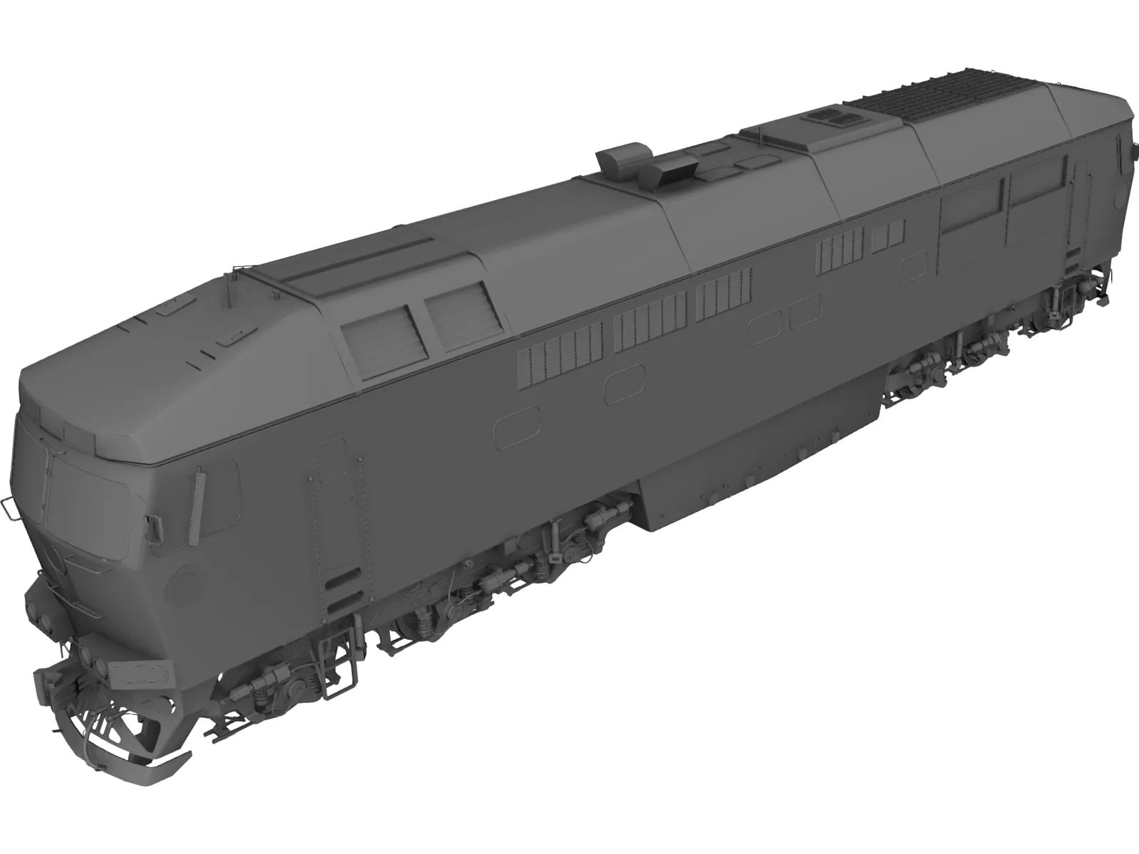 Diesel Locomotive TEP70 3D Model