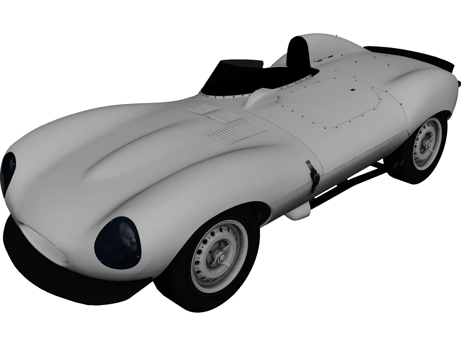 Jaguar D-Type (1956) 3D Model