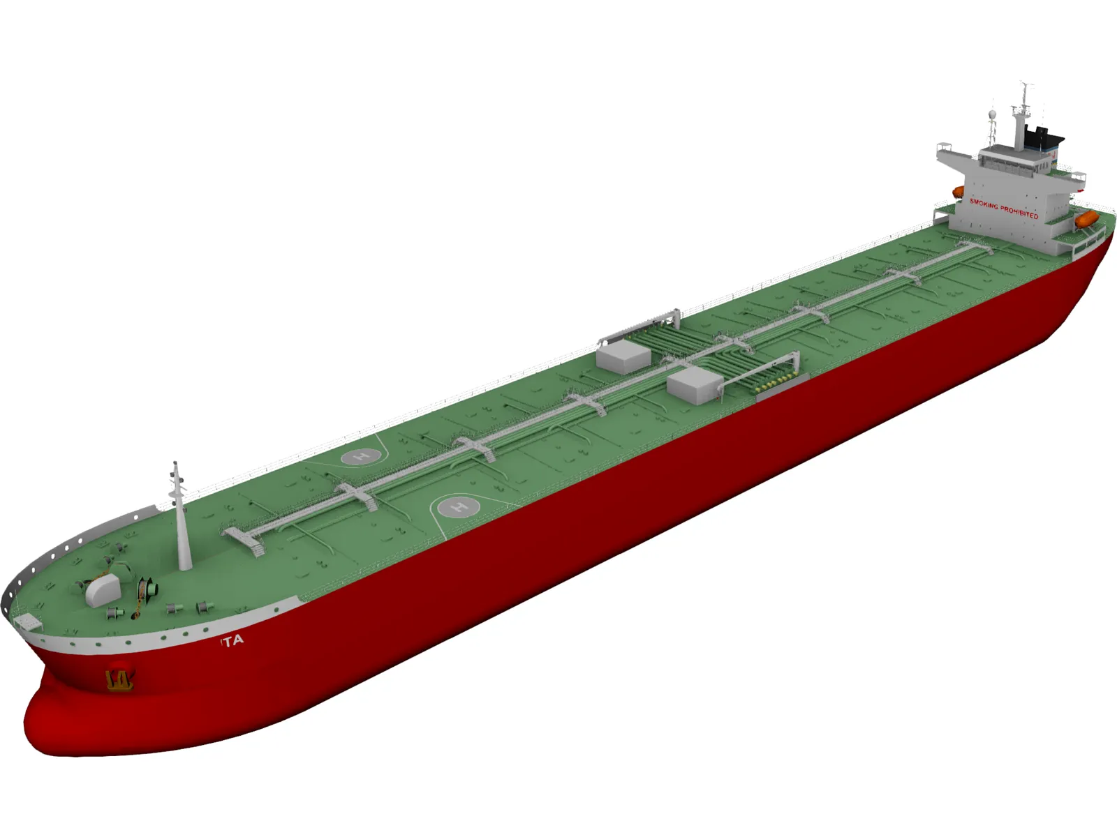 Panamax Oil Tanker 3D Model