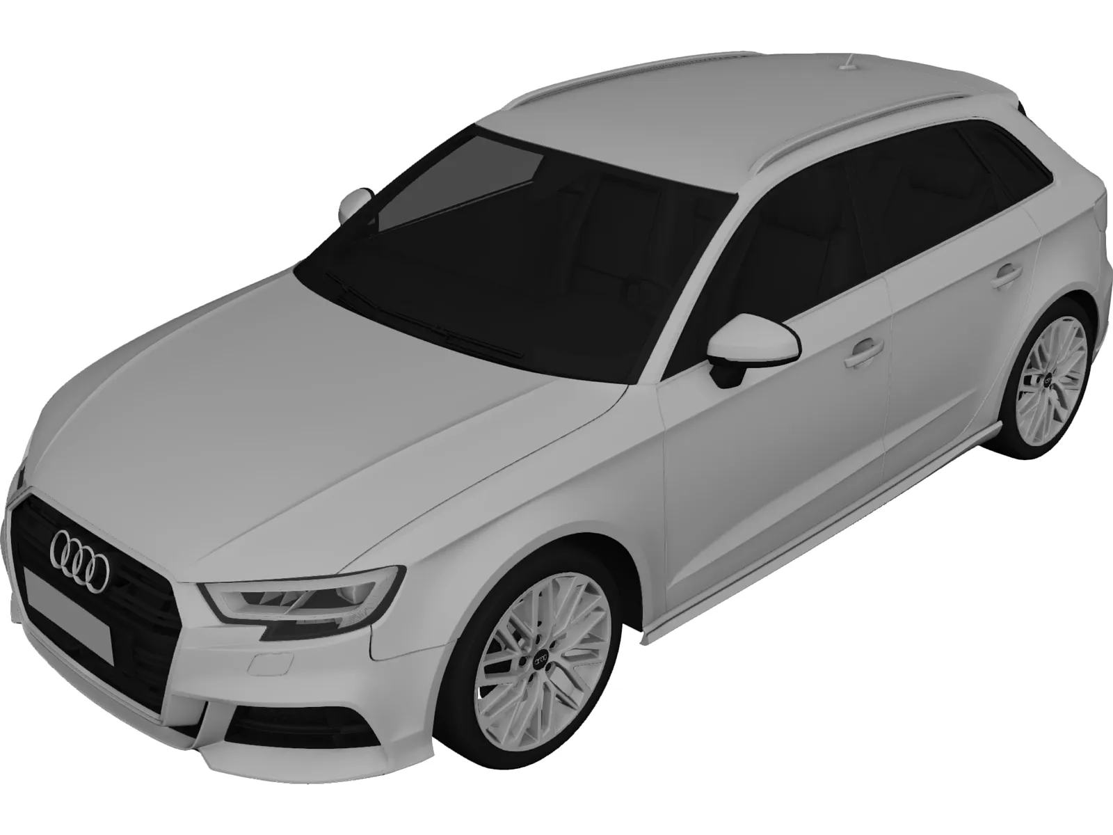 Audi A3 Hatchback (2017) 3D Model