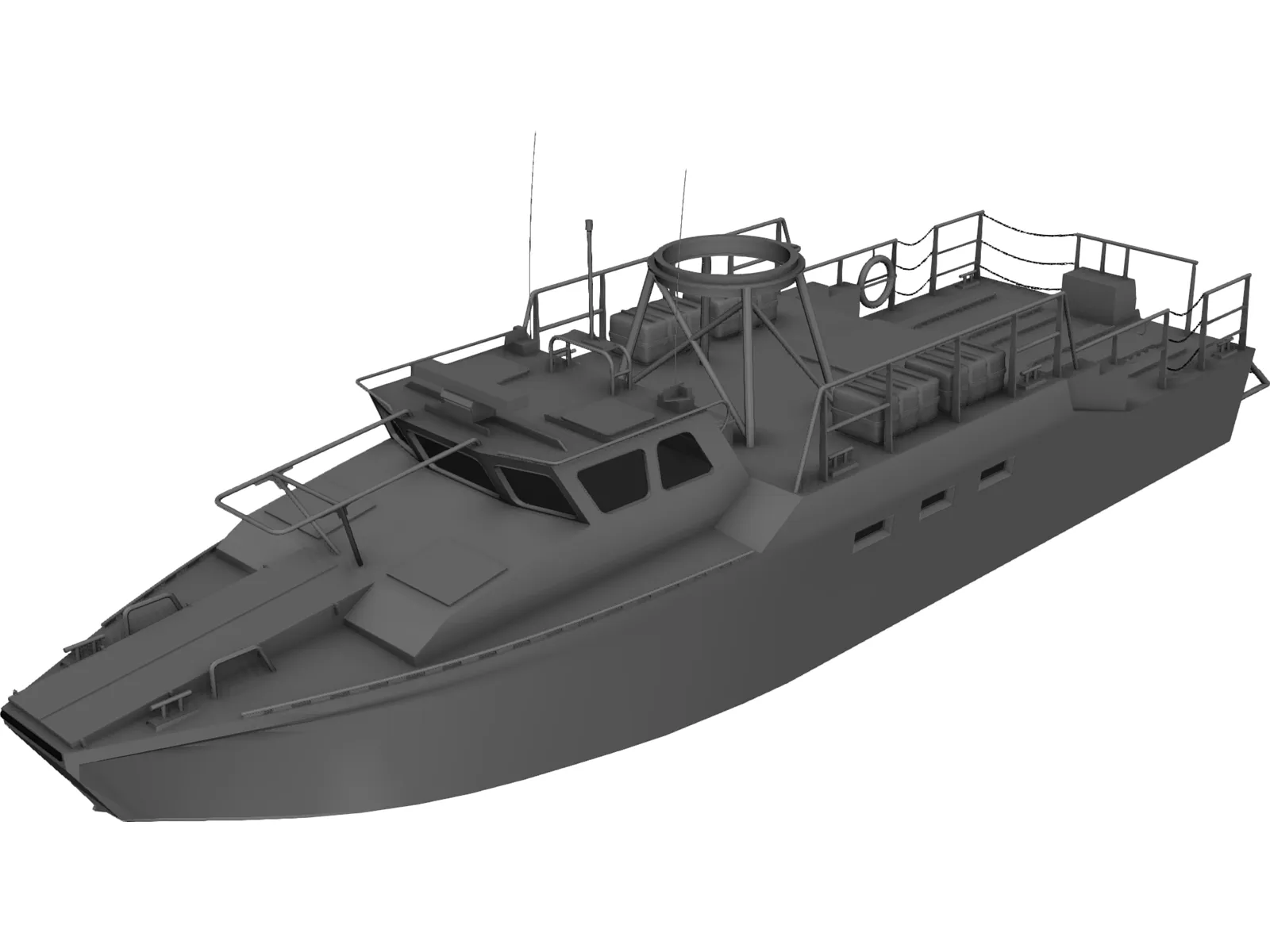 Navy Coastal Patrol Boat 3D Model