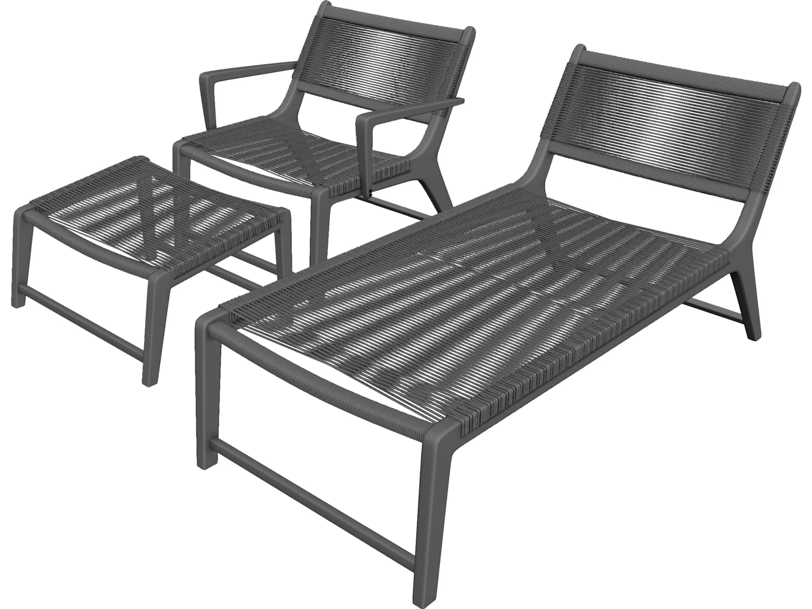 Oceans Lounge Chair 3D Model