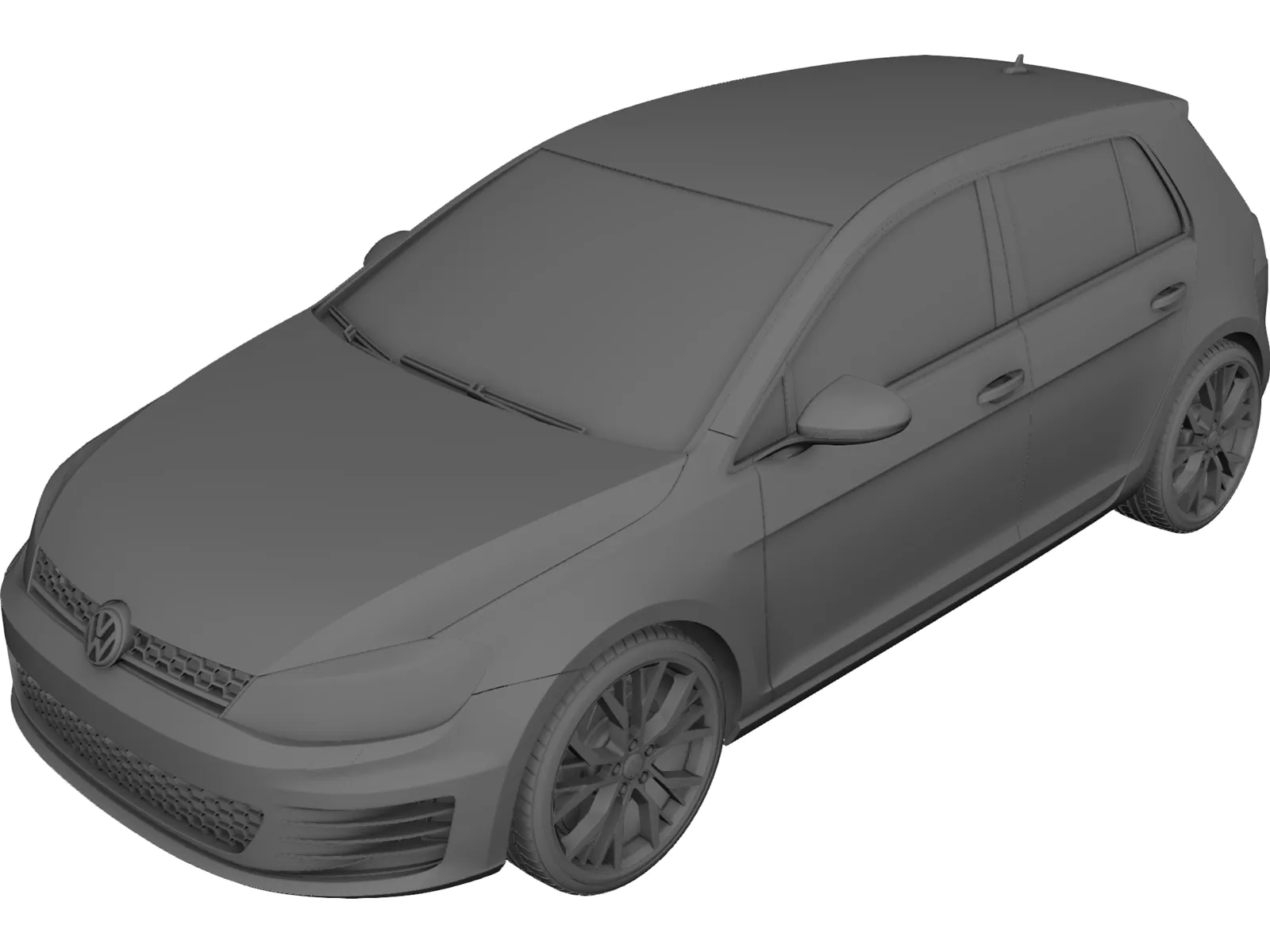 Volkswagen Golf GTI (2010) 3D Model