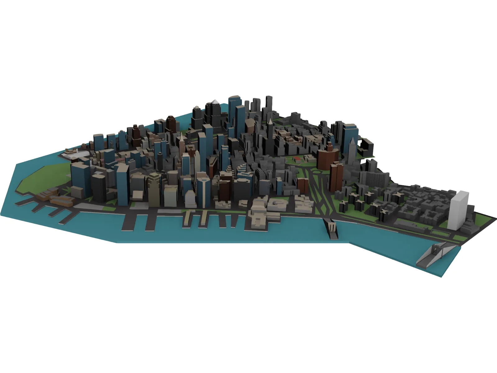 New York Lower Manhattan 3D Model