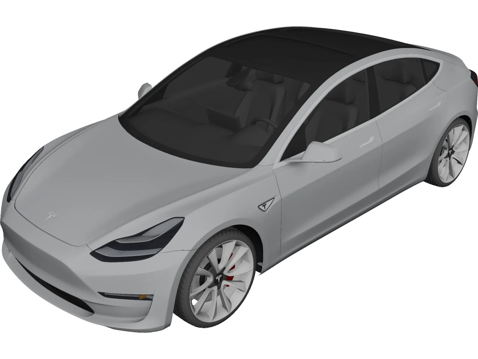 Tesla Model 3 (2018) 3D Model