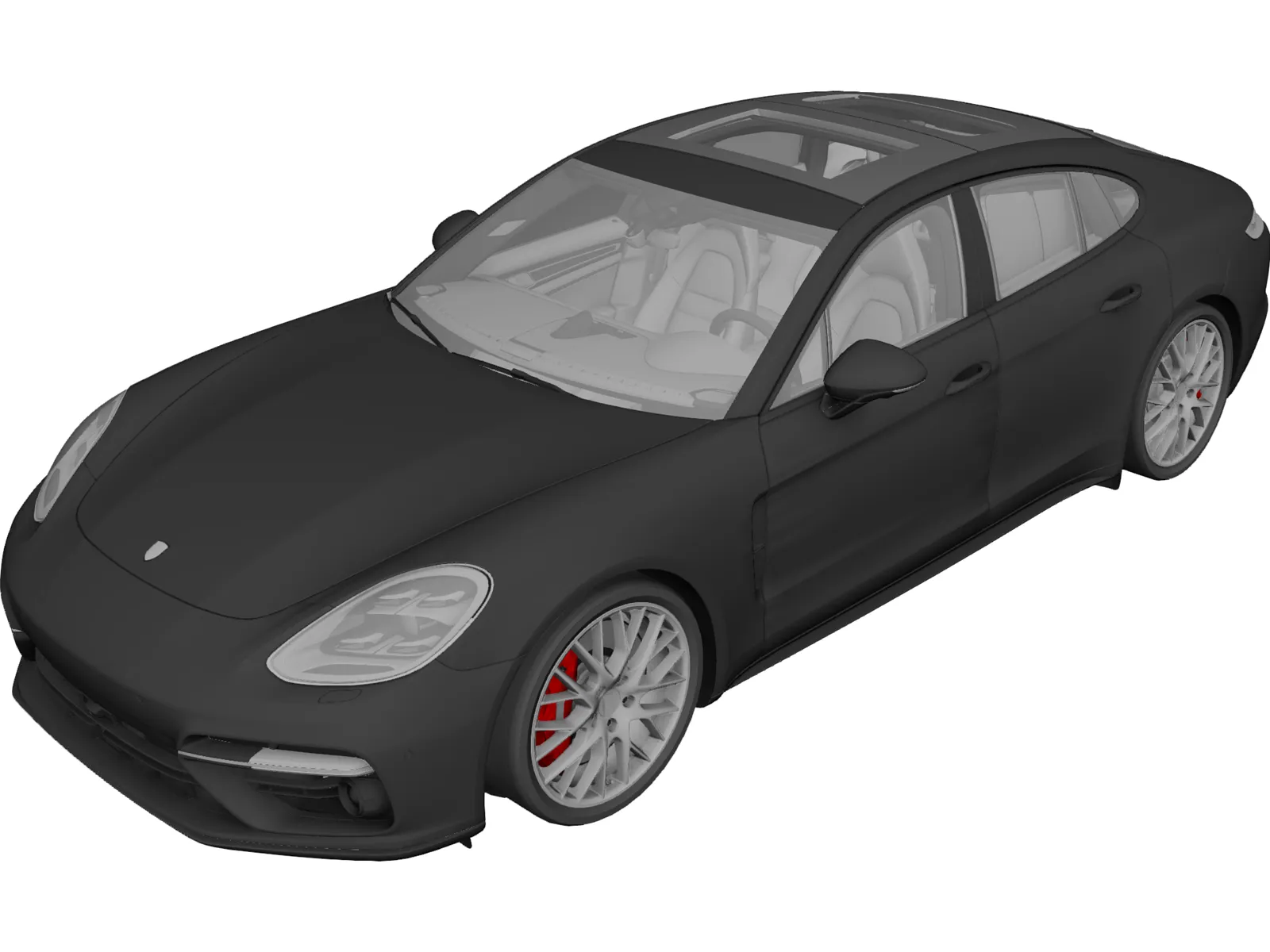 Porsche Panamera Turbo (2017) 3D Model