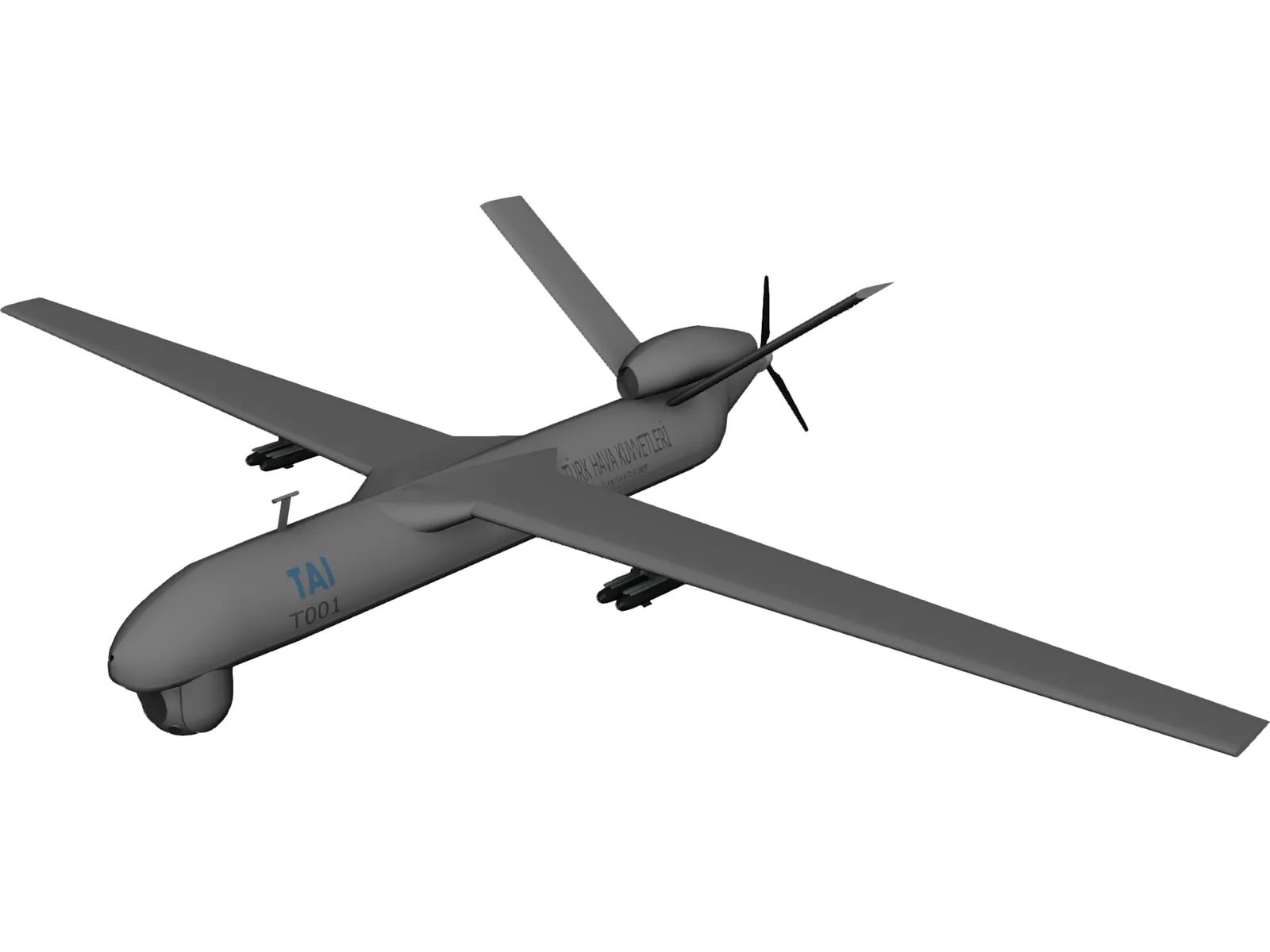 Anka Turkish UAV 3D Model