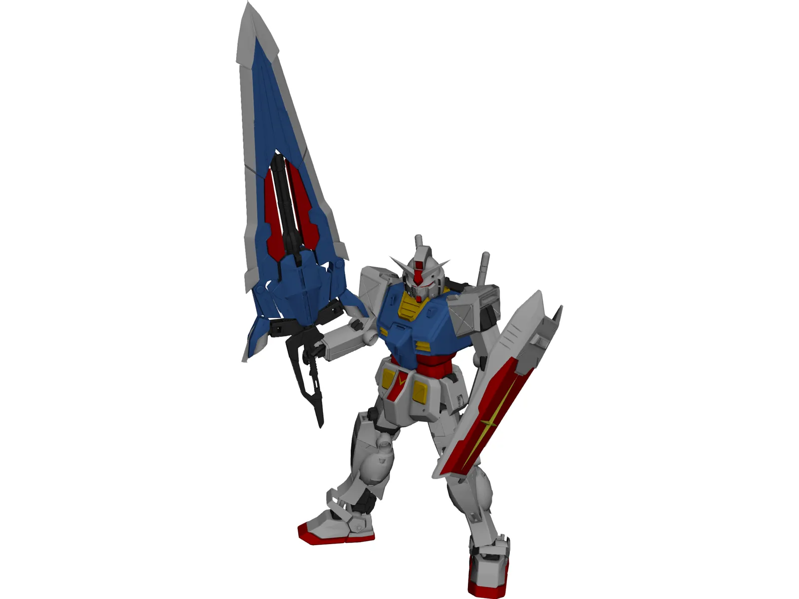 RX-78 Gundam Mobile Suit 3D Model