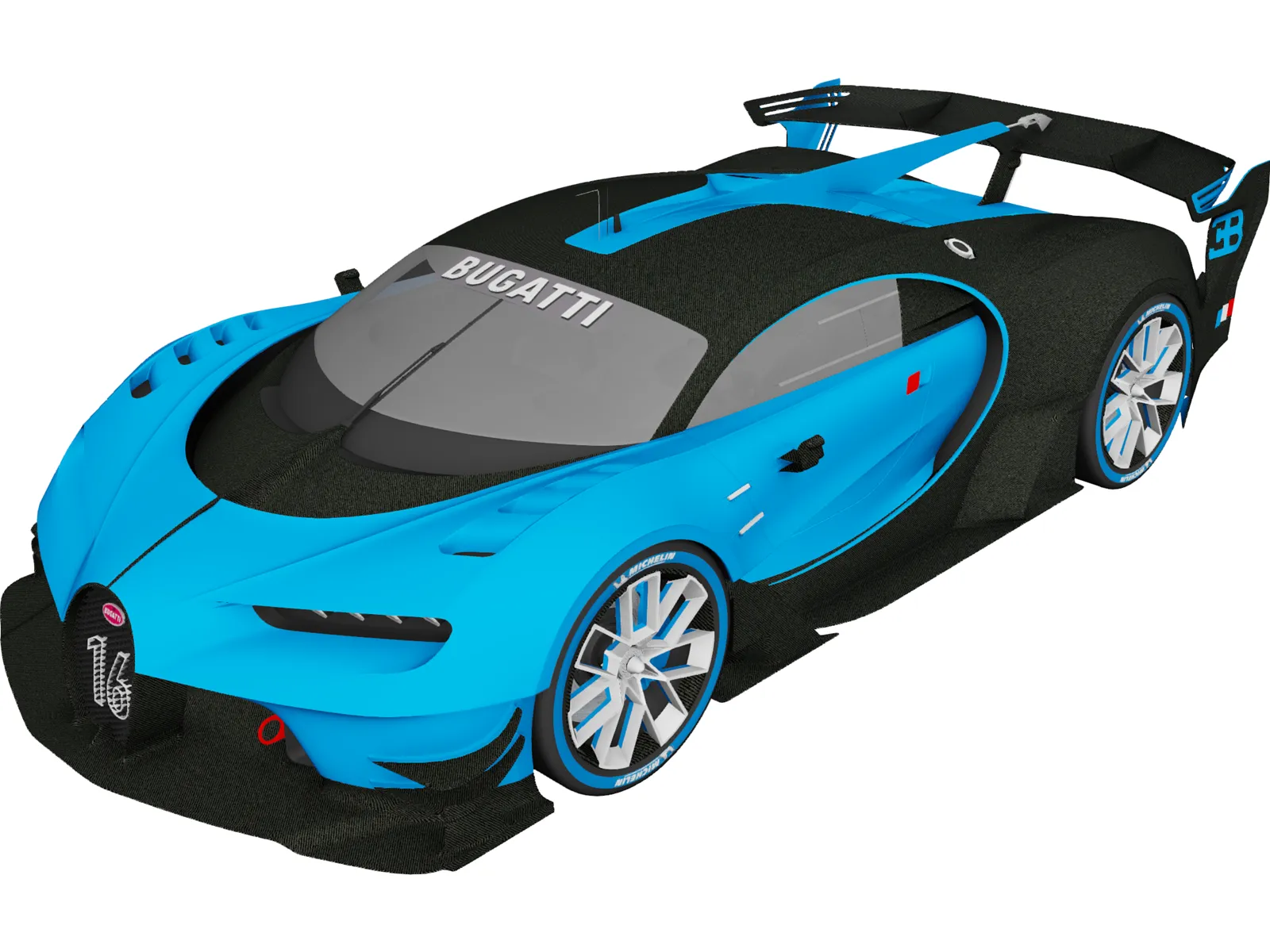 Bugatti Vision Gran Turismo Concept (2015) 3D Model