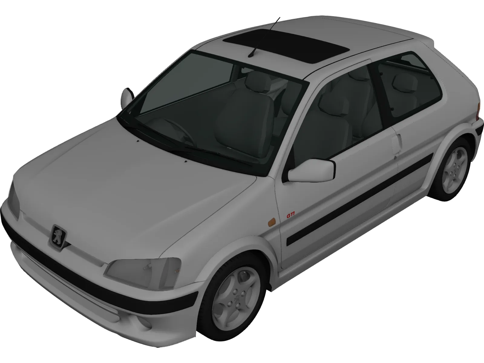 Peugeot 106 GTI (1997) 3D Model