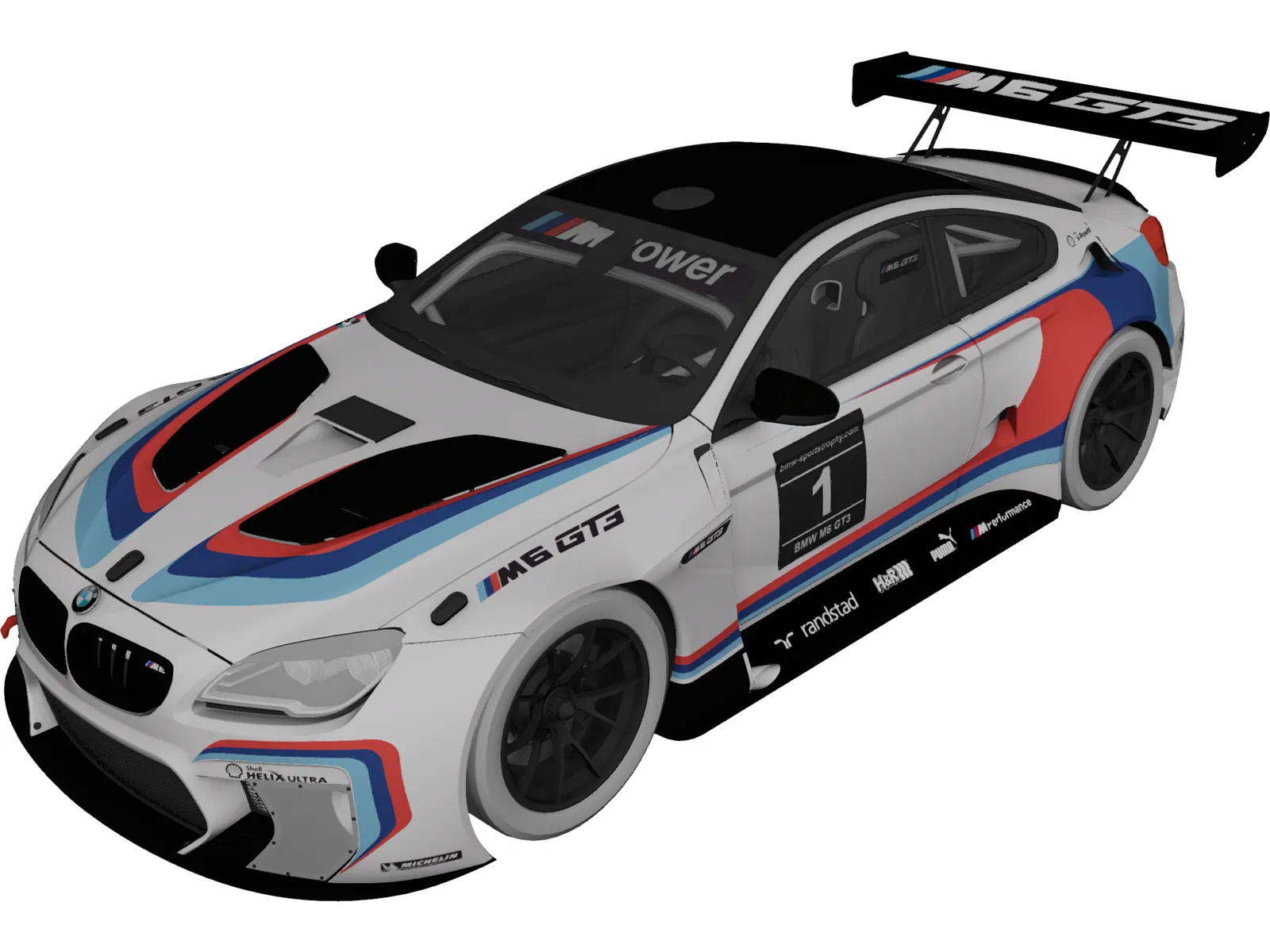 BMW M6 GT3 (2016) 3D Model