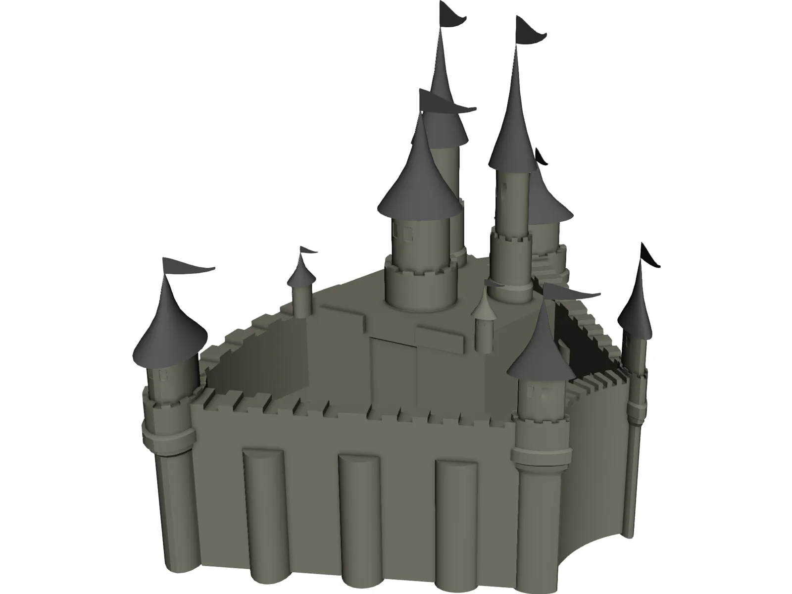 Grand Castle 3D Model