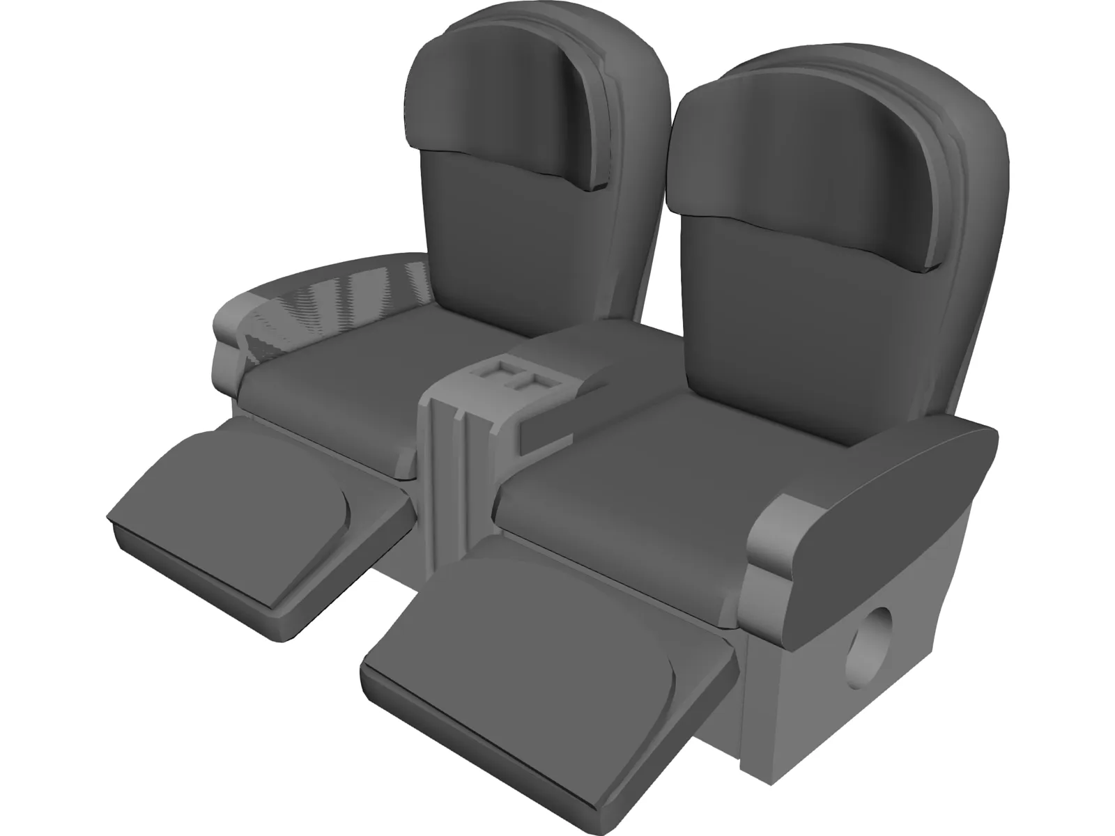 Seats Airplane 3D Model