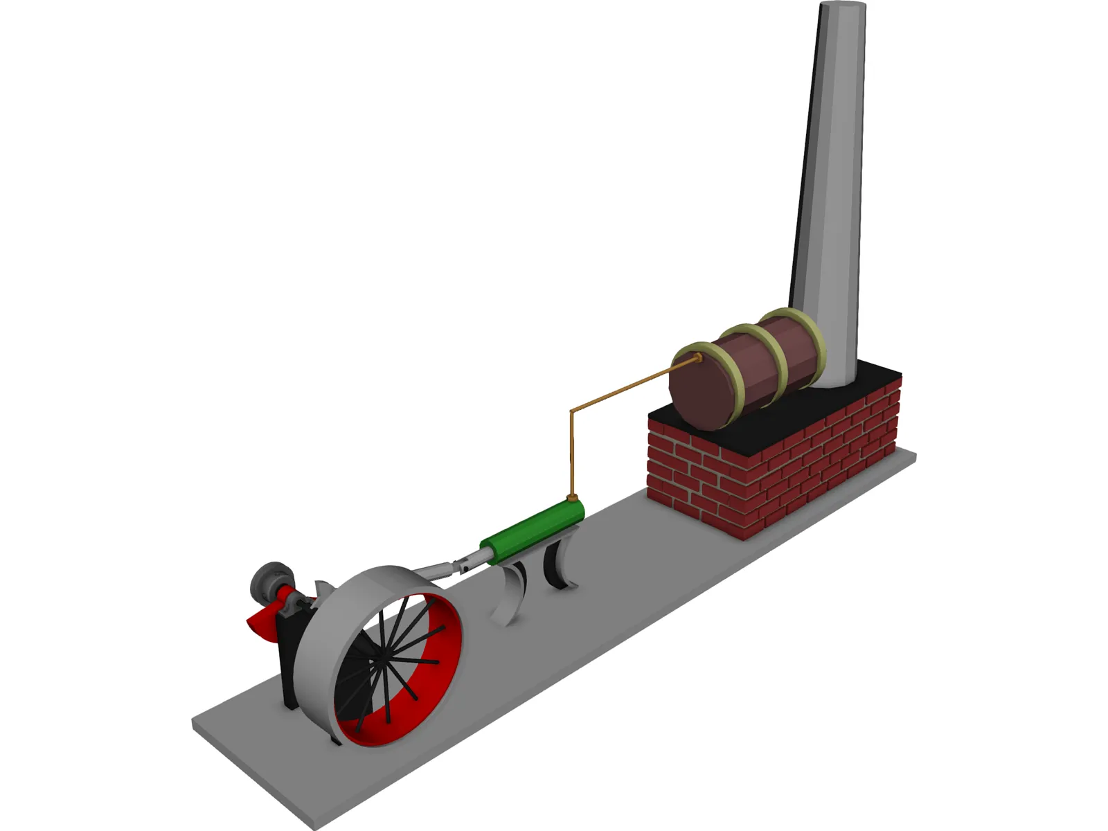 Wilesco Steam Engine 3D Model