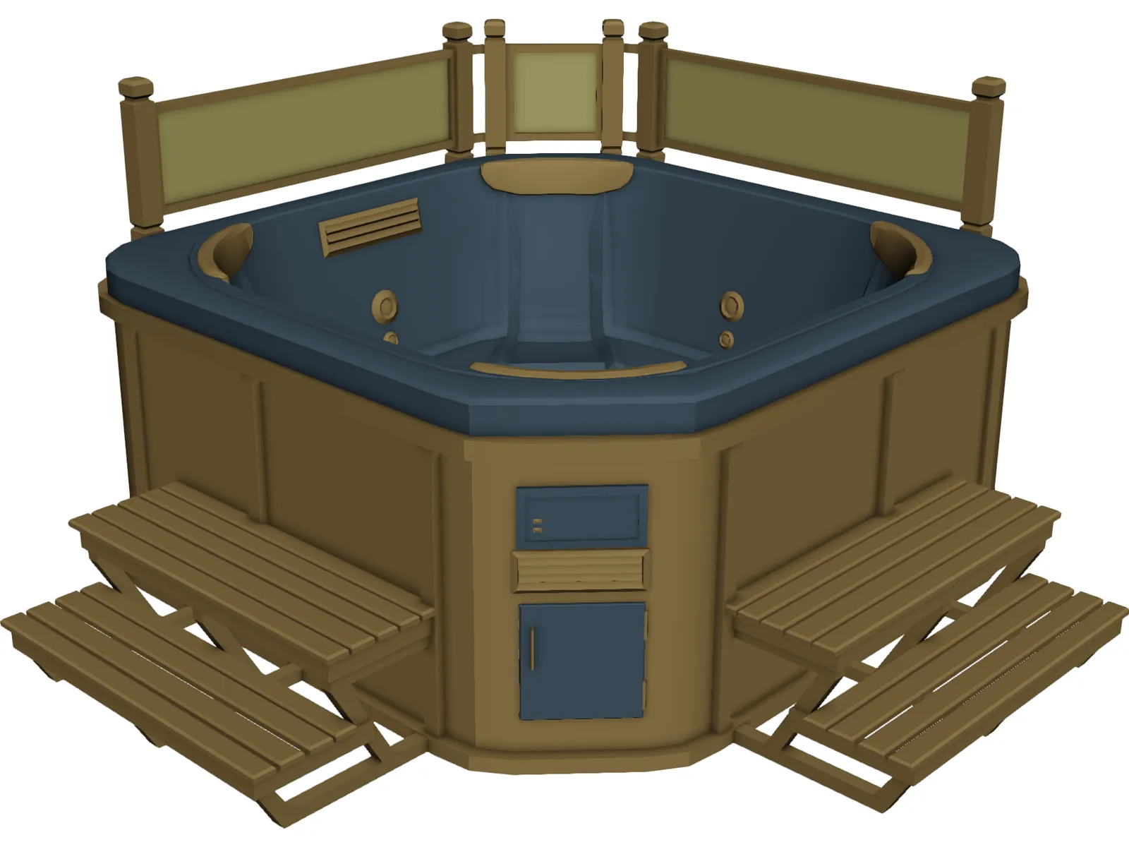 Outdoor Hot Tub Model 3D Model