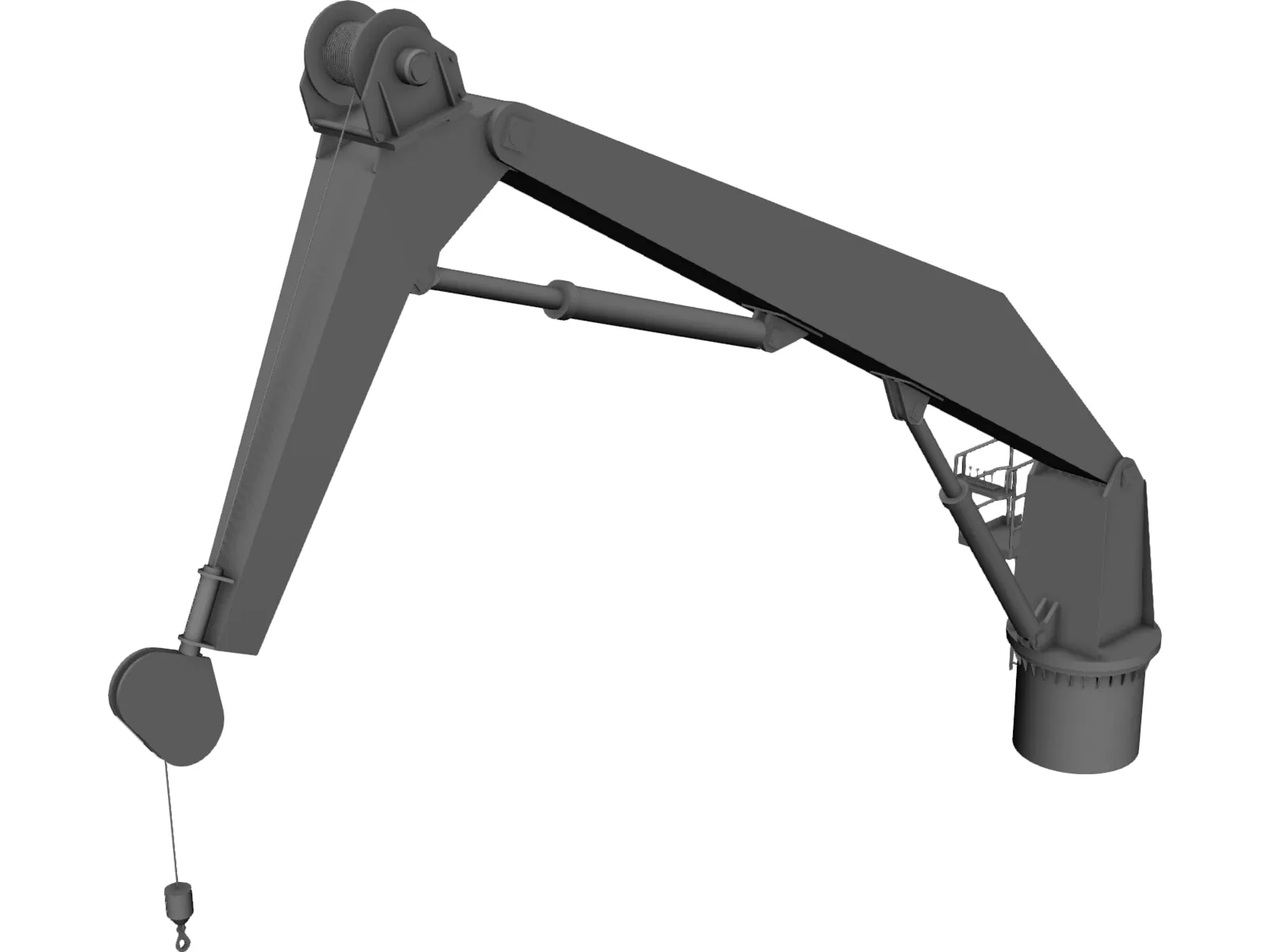 Deck Crane 3D Model