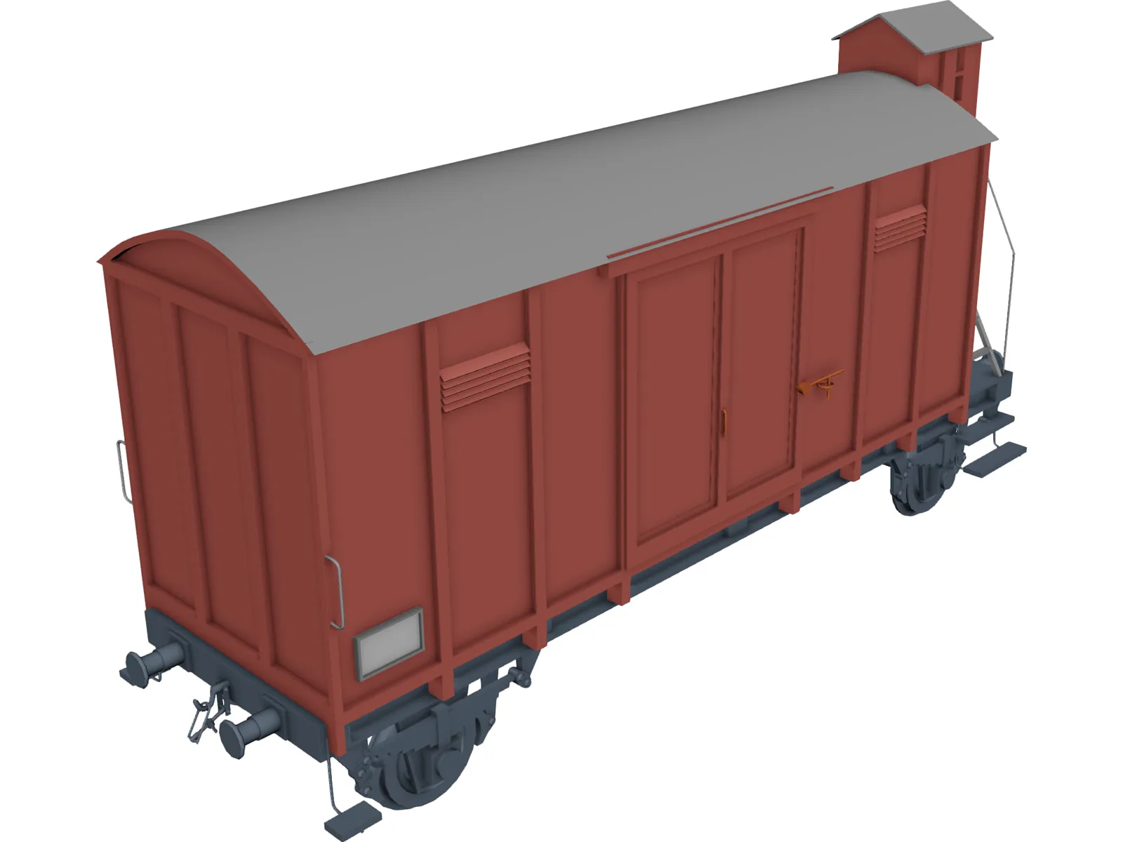 Wagon with Cabin 3D Model