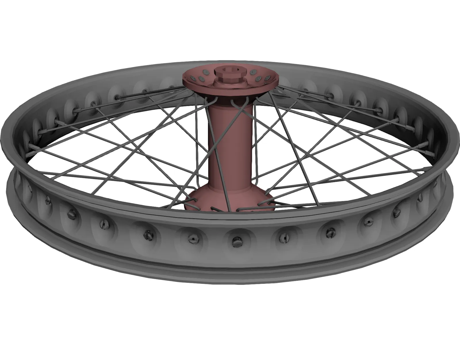 Motorcycle Wheel 3D Model