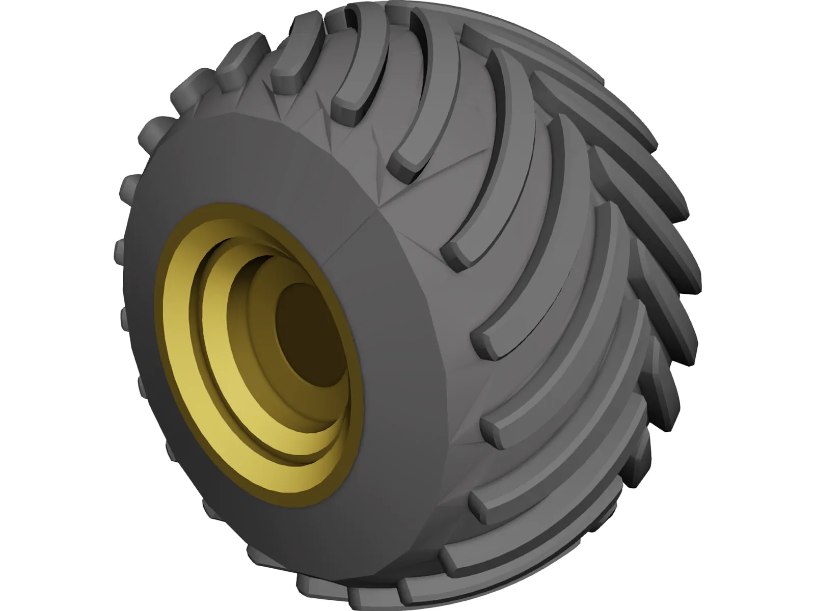 Monster Truck Wheel 3D Model