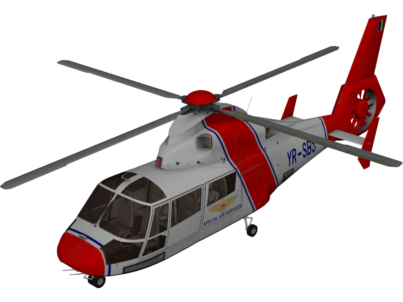 Eurocopter AS-365N Dauphin 2 3D Model