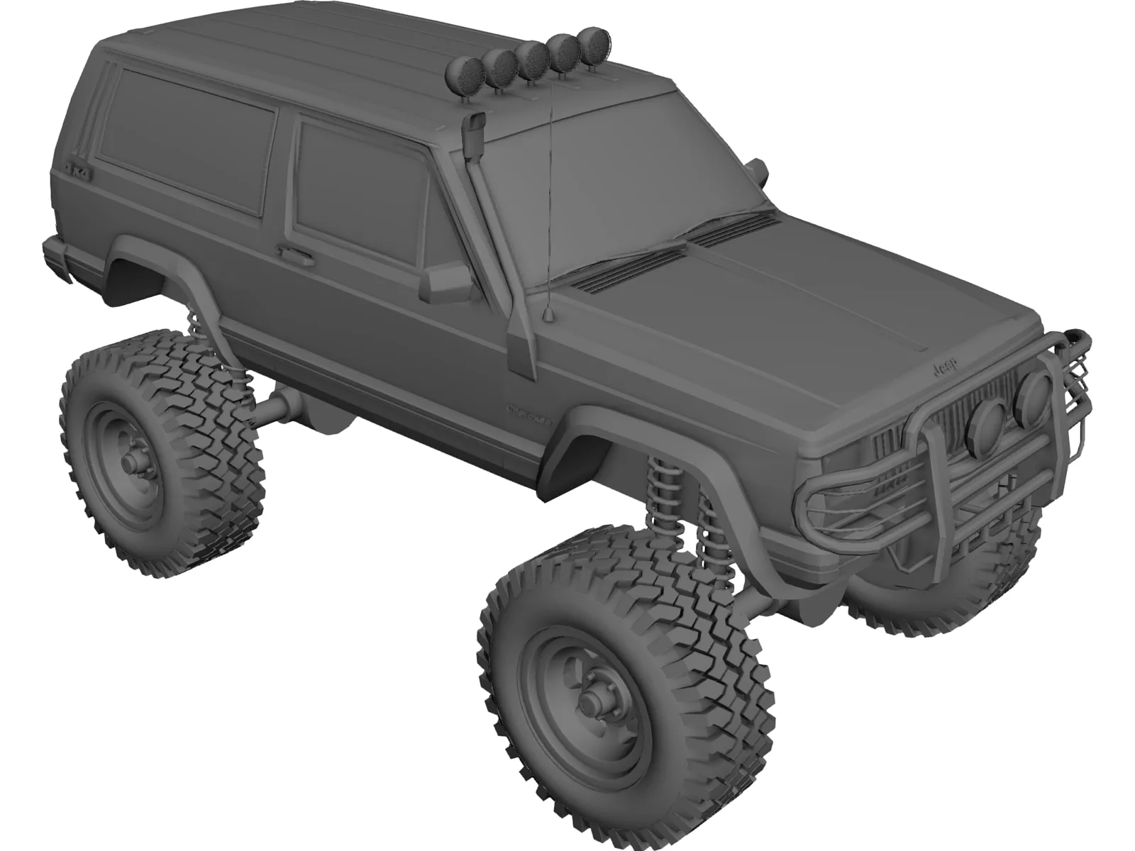 Jeep Cherokee Monster Truck 3D Model