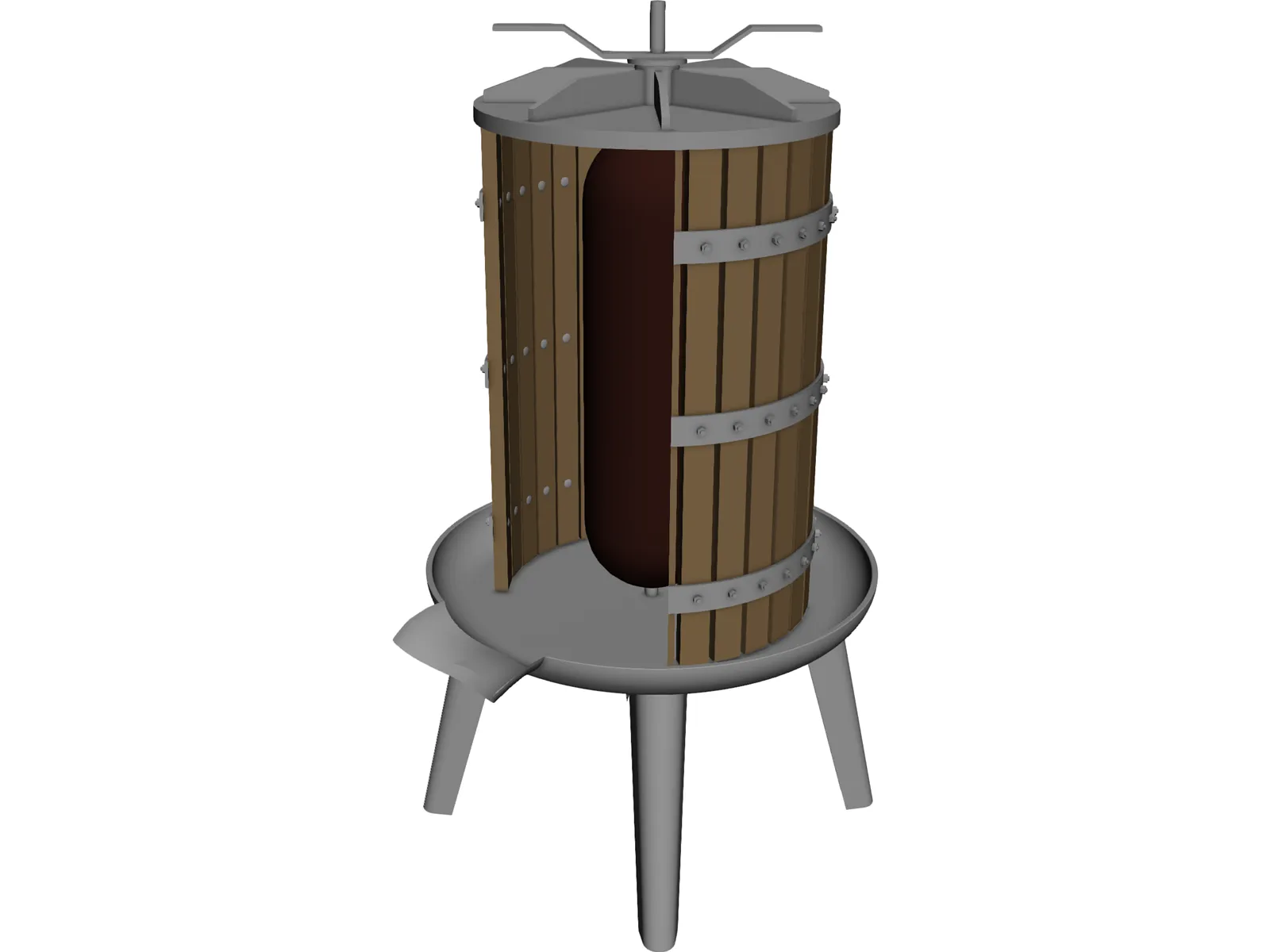 Grape Press 3D Model