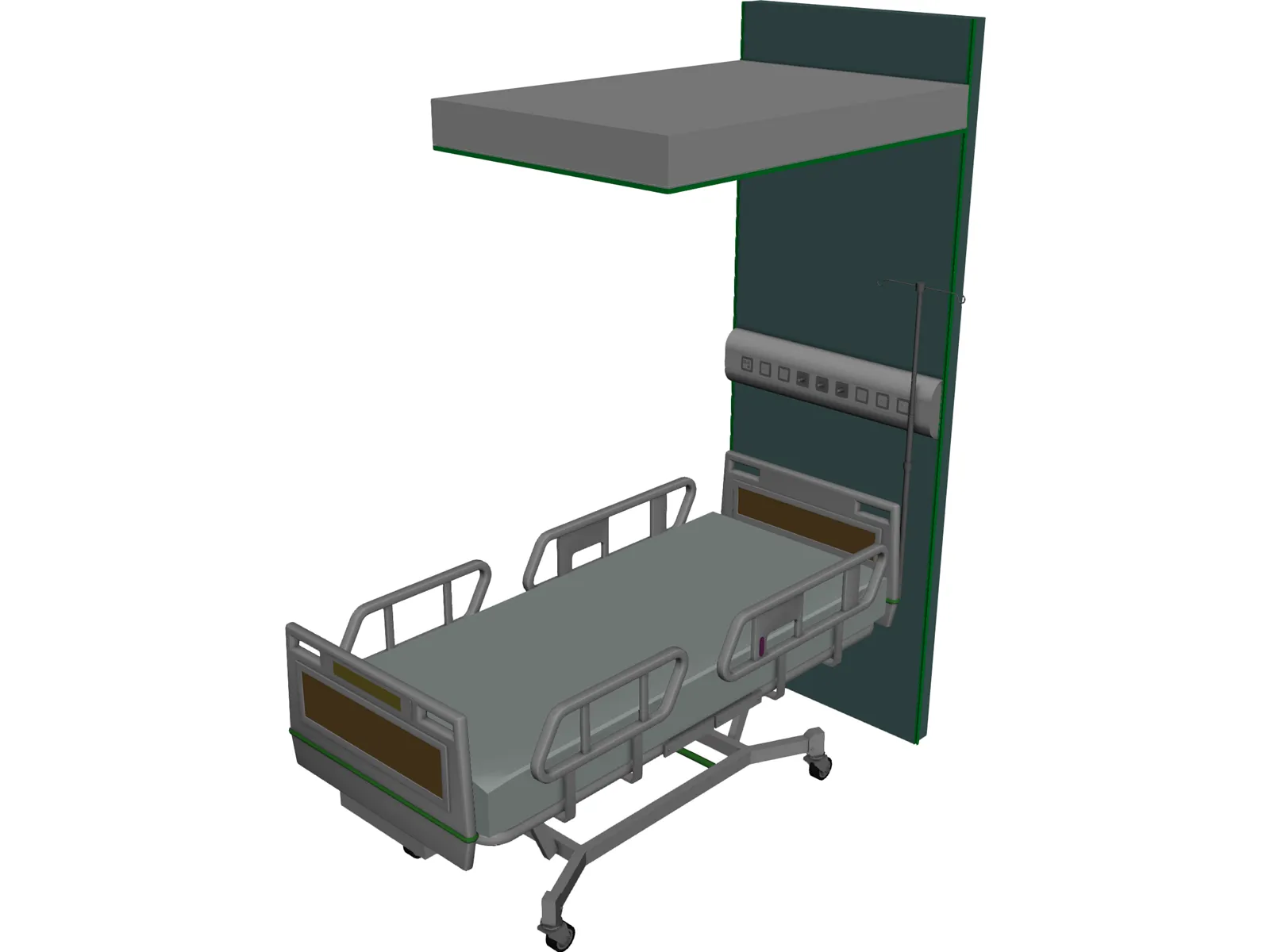 Hospital Bed Hillrom 3D Model