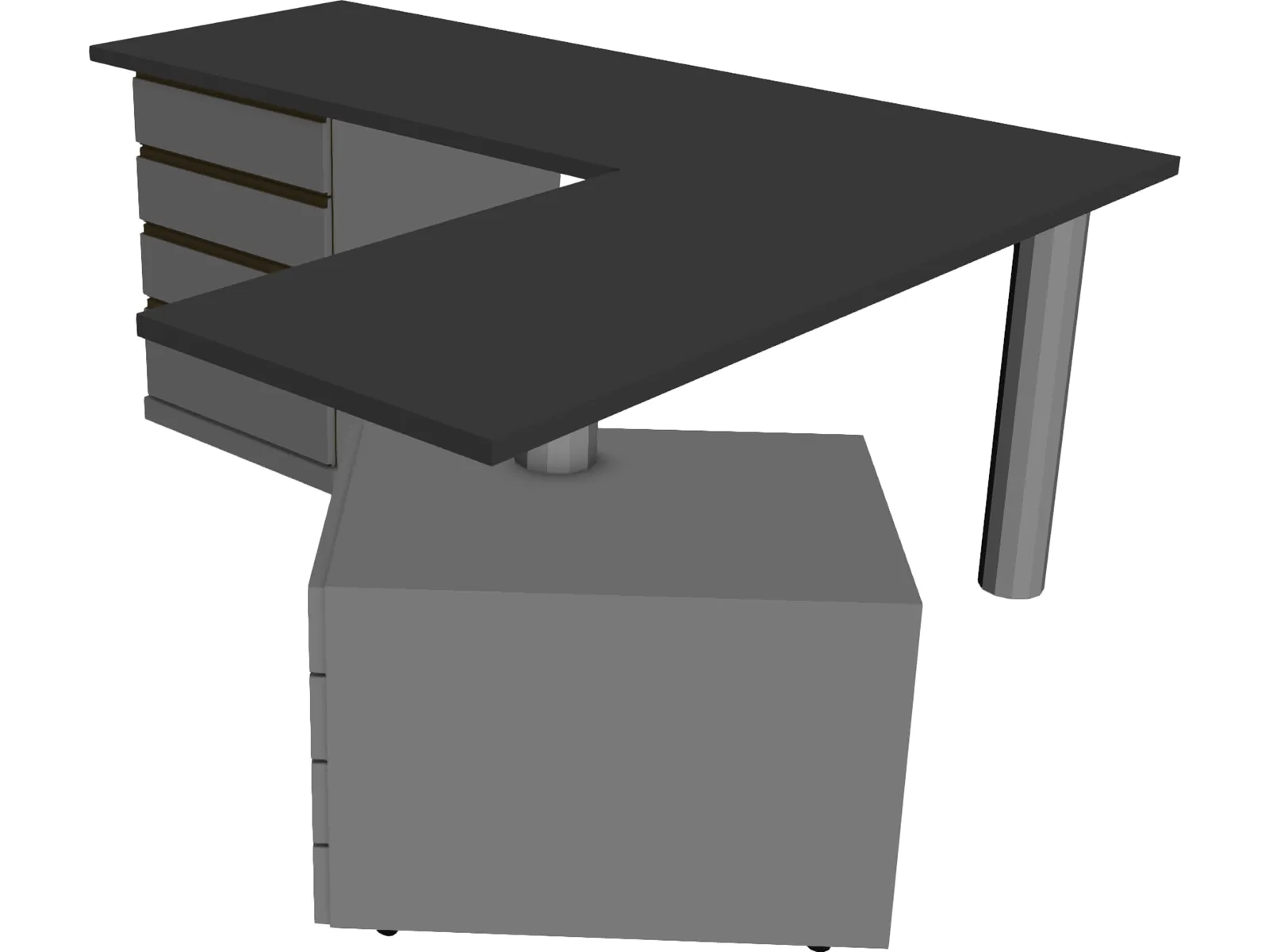 Work Desk 3D Model