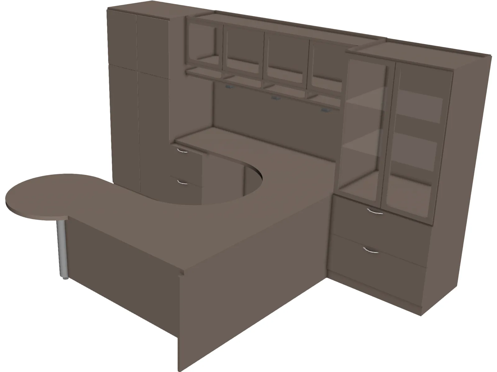 Executive Office Desk 3D Model
