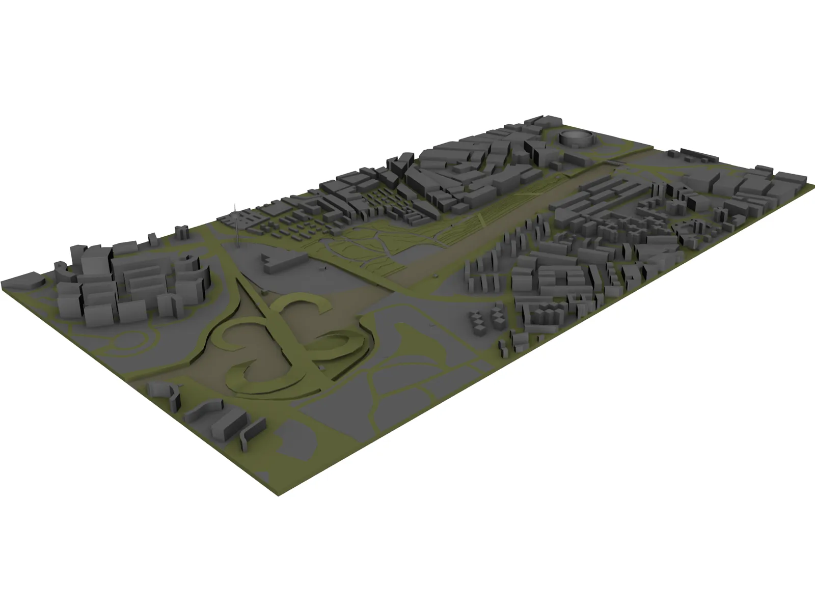 Madrid City Part 3D Model