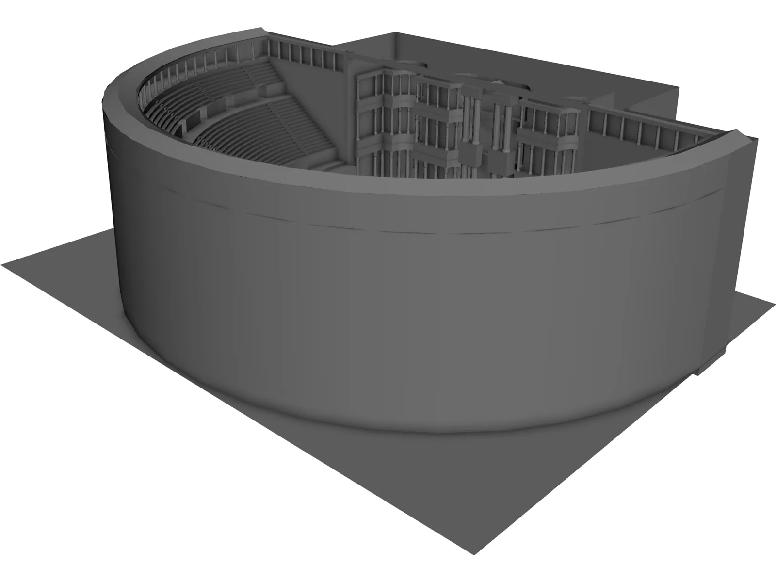 Bosra Ancient Theatre 3D Model