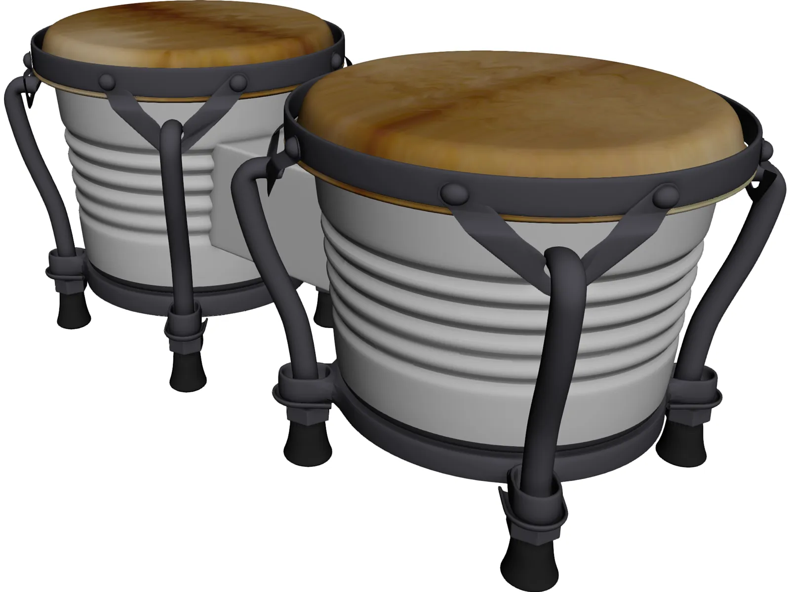 Bongos Pair 3D Model