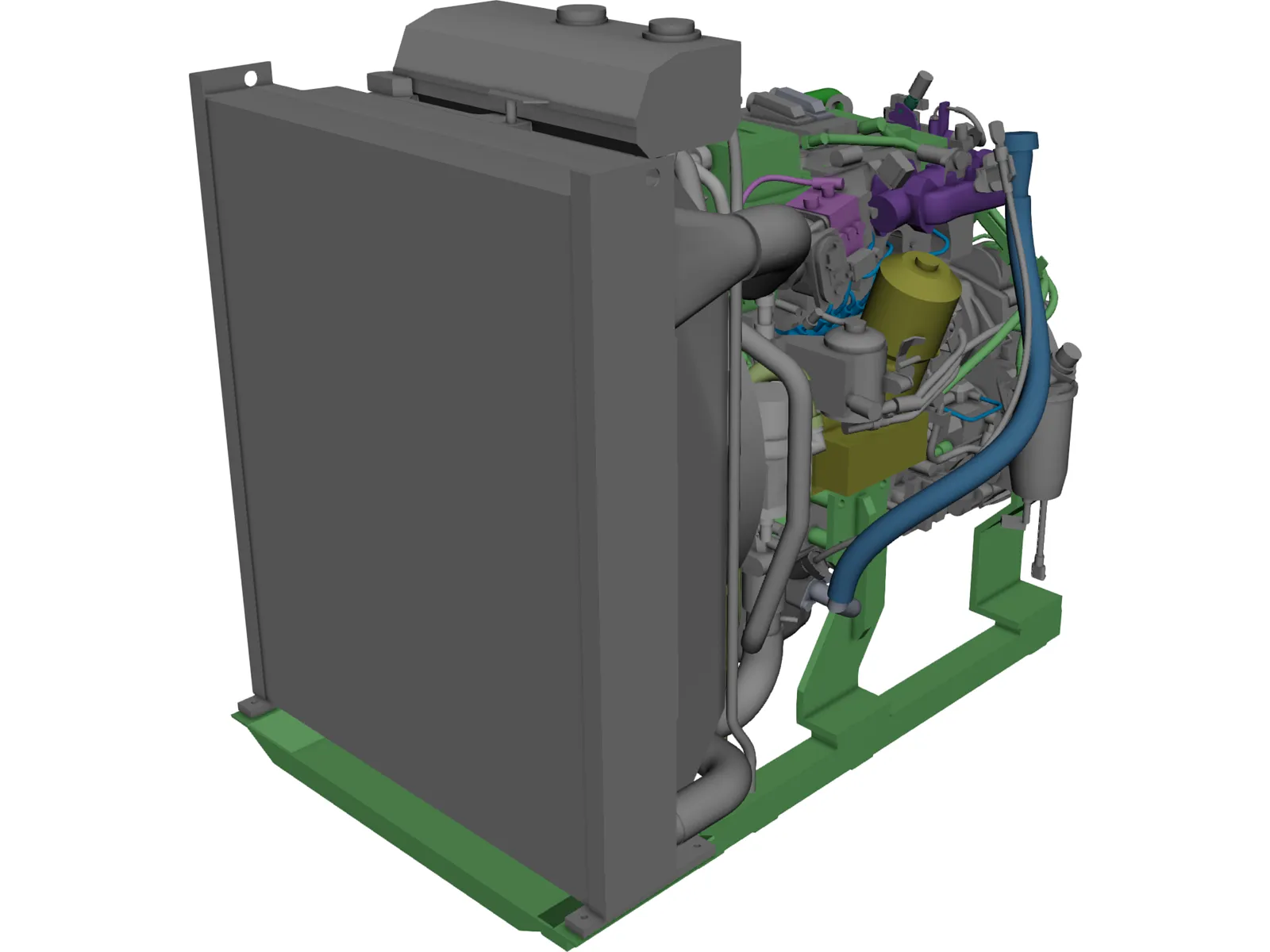 Volvo TAD570VE Engine 3D Model